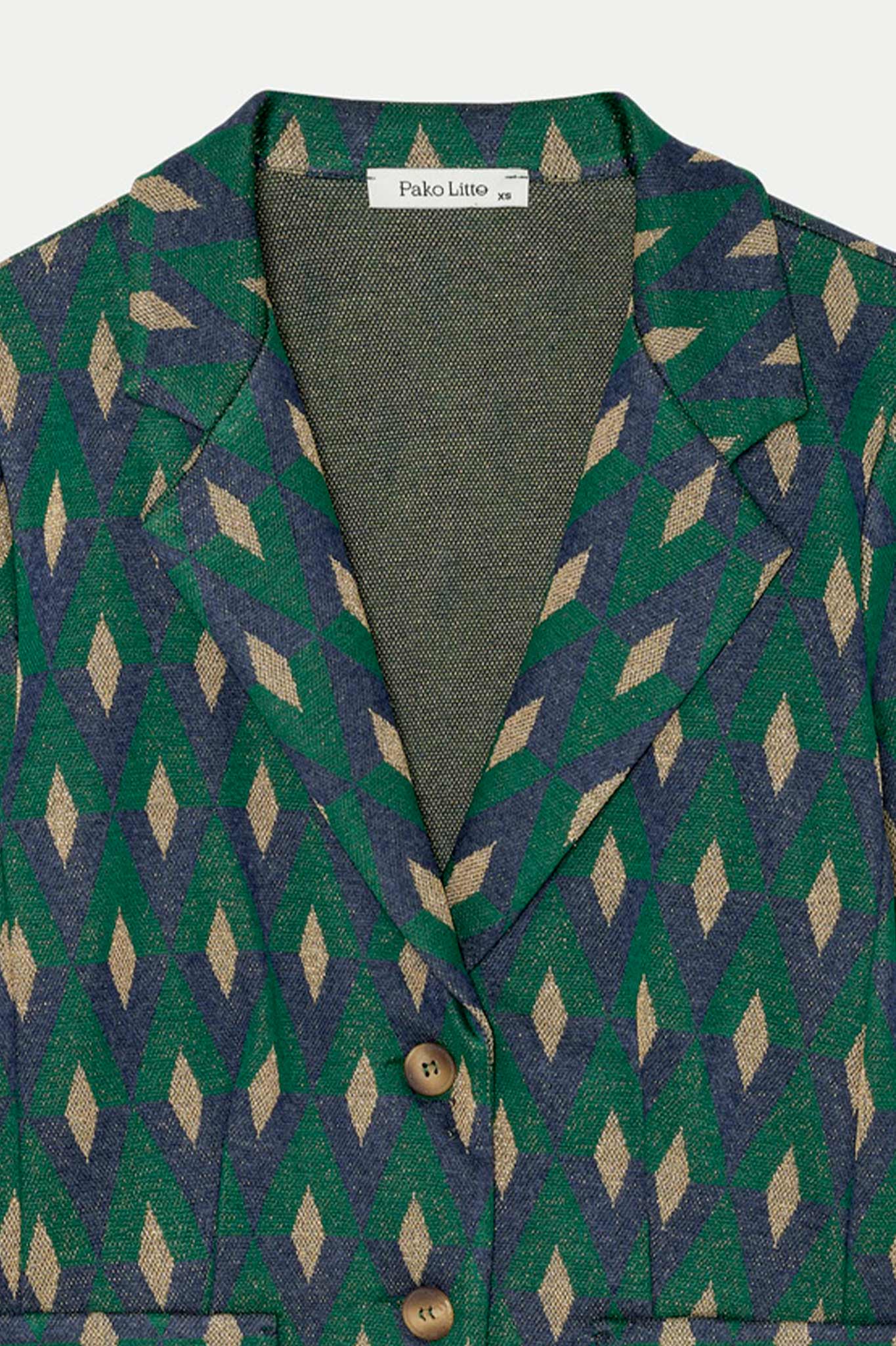 BLAZER JACQUARD KATY VERT SAPIN