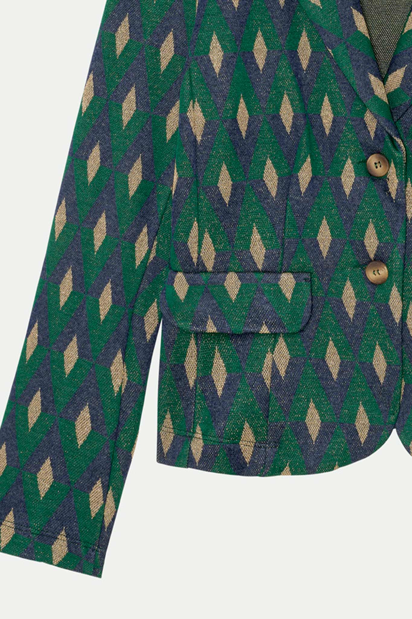 BLAZER JACQUARD KATY VERT SAPIN