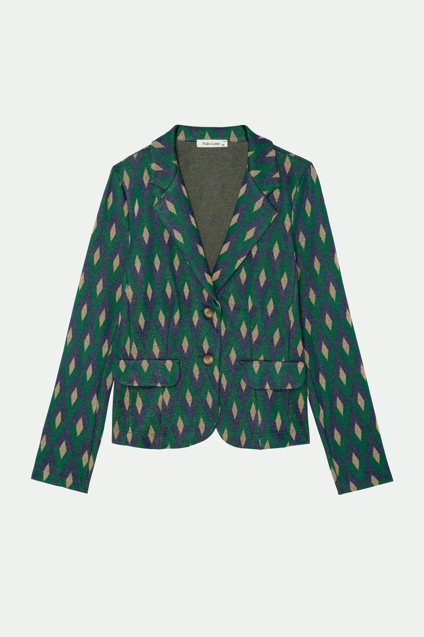 BLAZER JACQUARD KATY VERT SAPIN