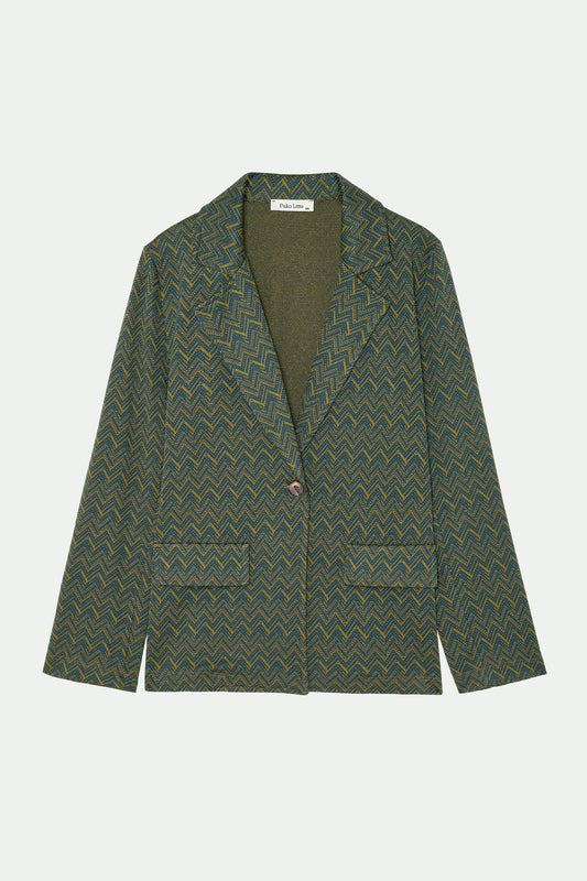 BLAZER JACQUARD ESMÉE VERT