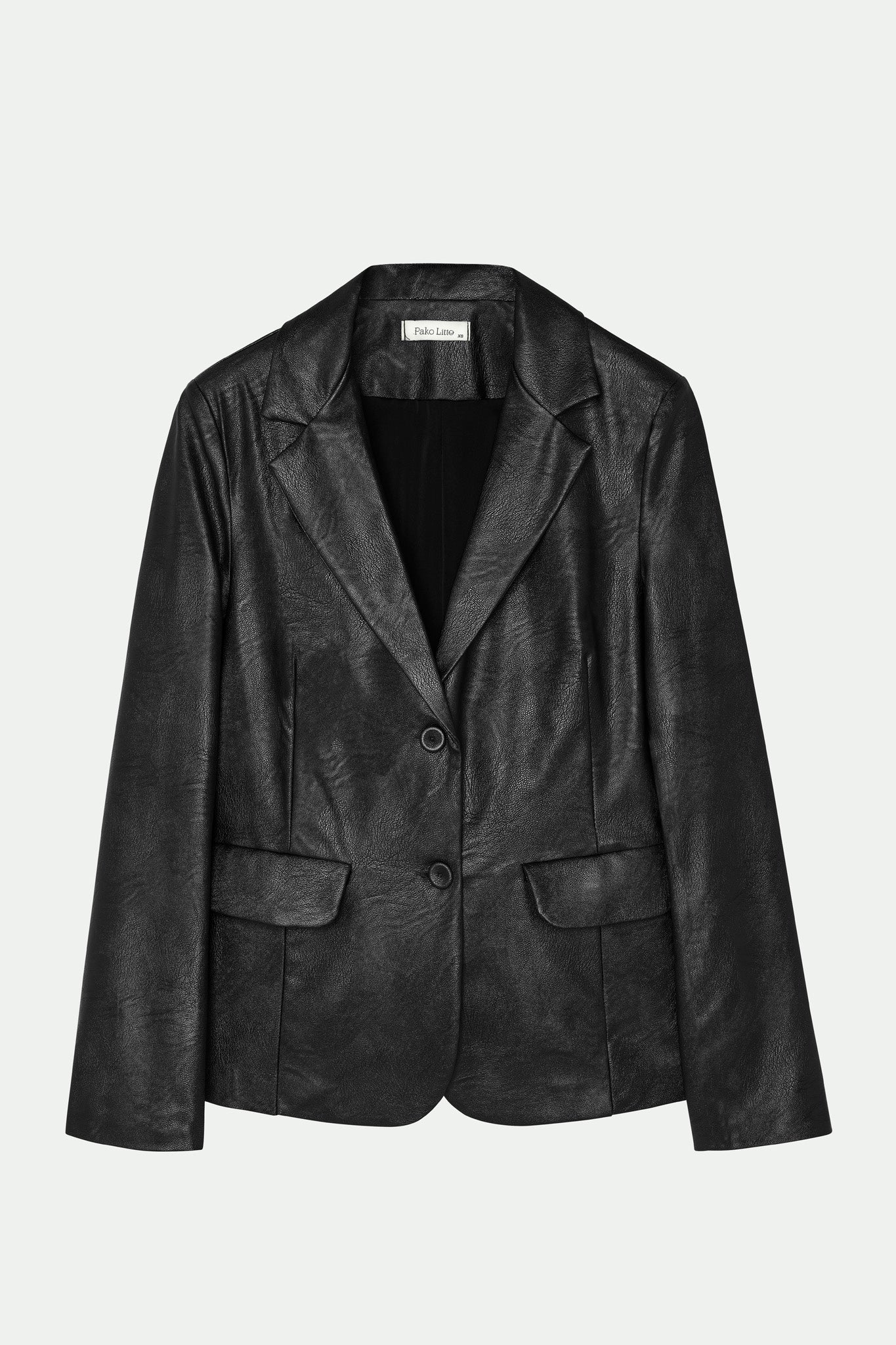 BLAZER SIMILI CUIR WHITNEY NOIR