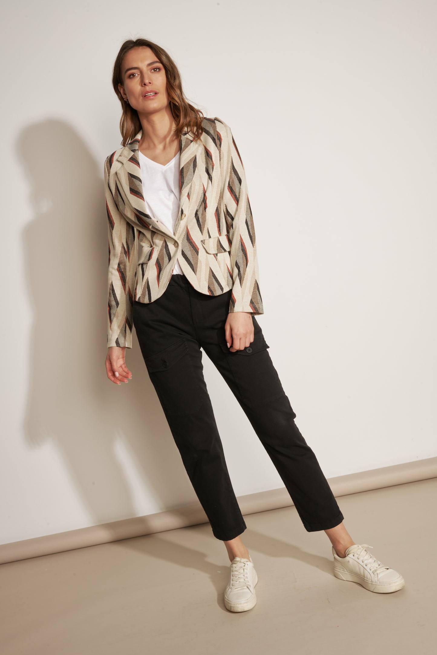 KATY GEO TOBACCO JACQUARD BLAZER