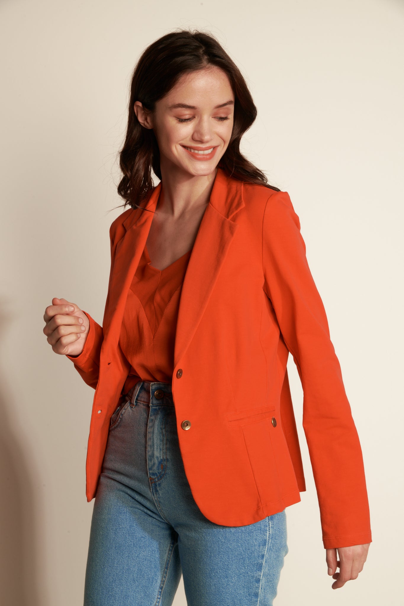 BLAZER MOLLETON ADELIA ORANGE