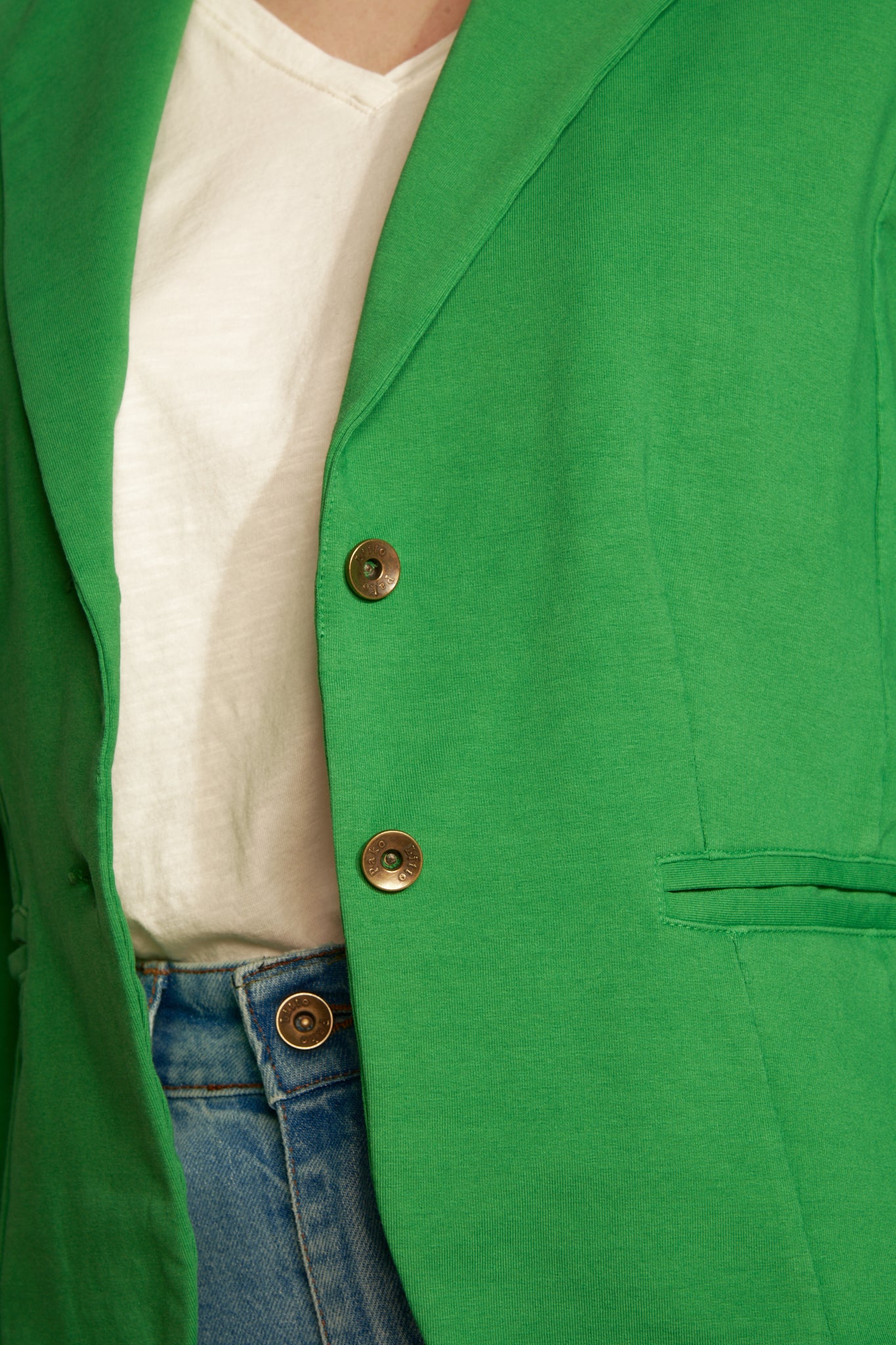 GREEN ADELIA FLEECE BLAZER