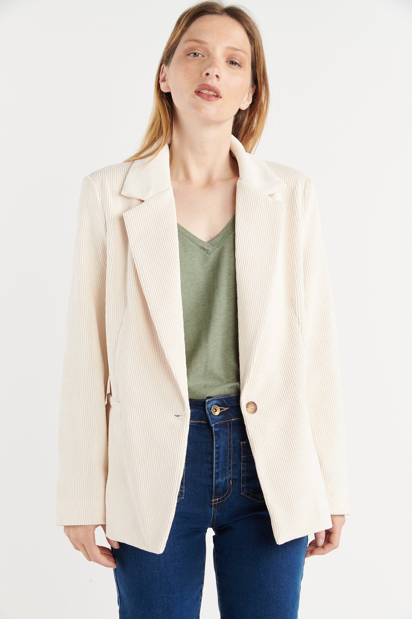 BLAZER VELOURS BETH NATUREL