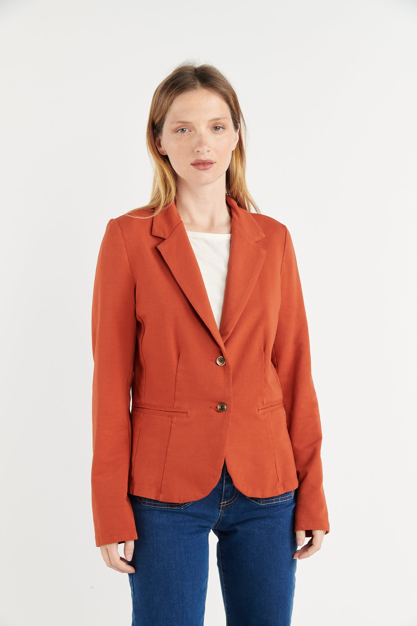 BLAZER MOLLETON ADELIA ORANGE BRULÉ