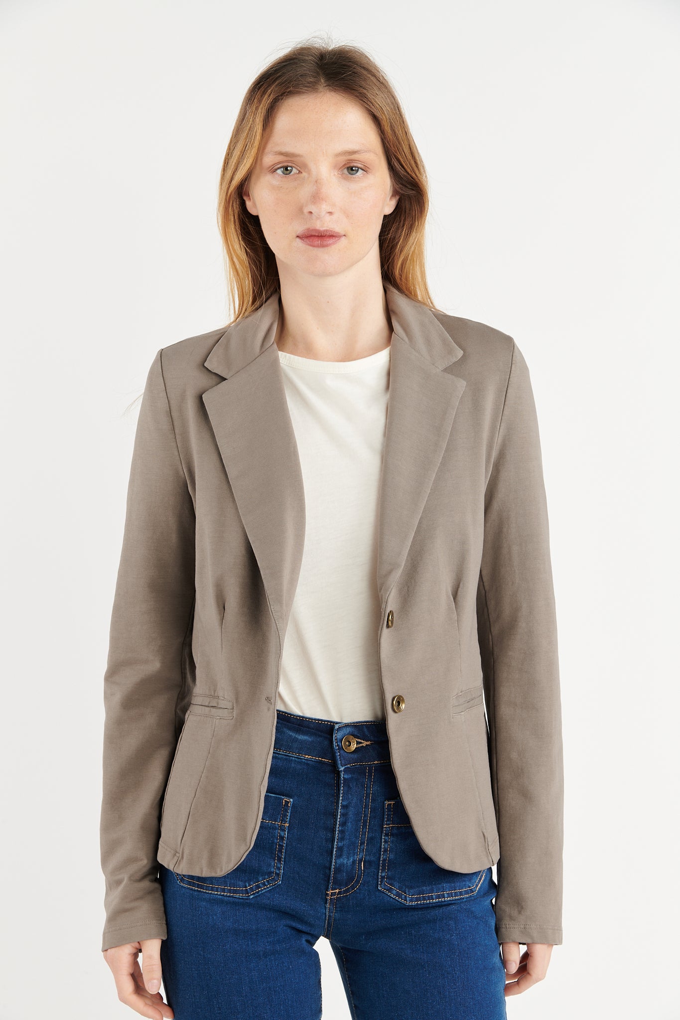 BLAZER MOLLETON ADELIA TAUPE