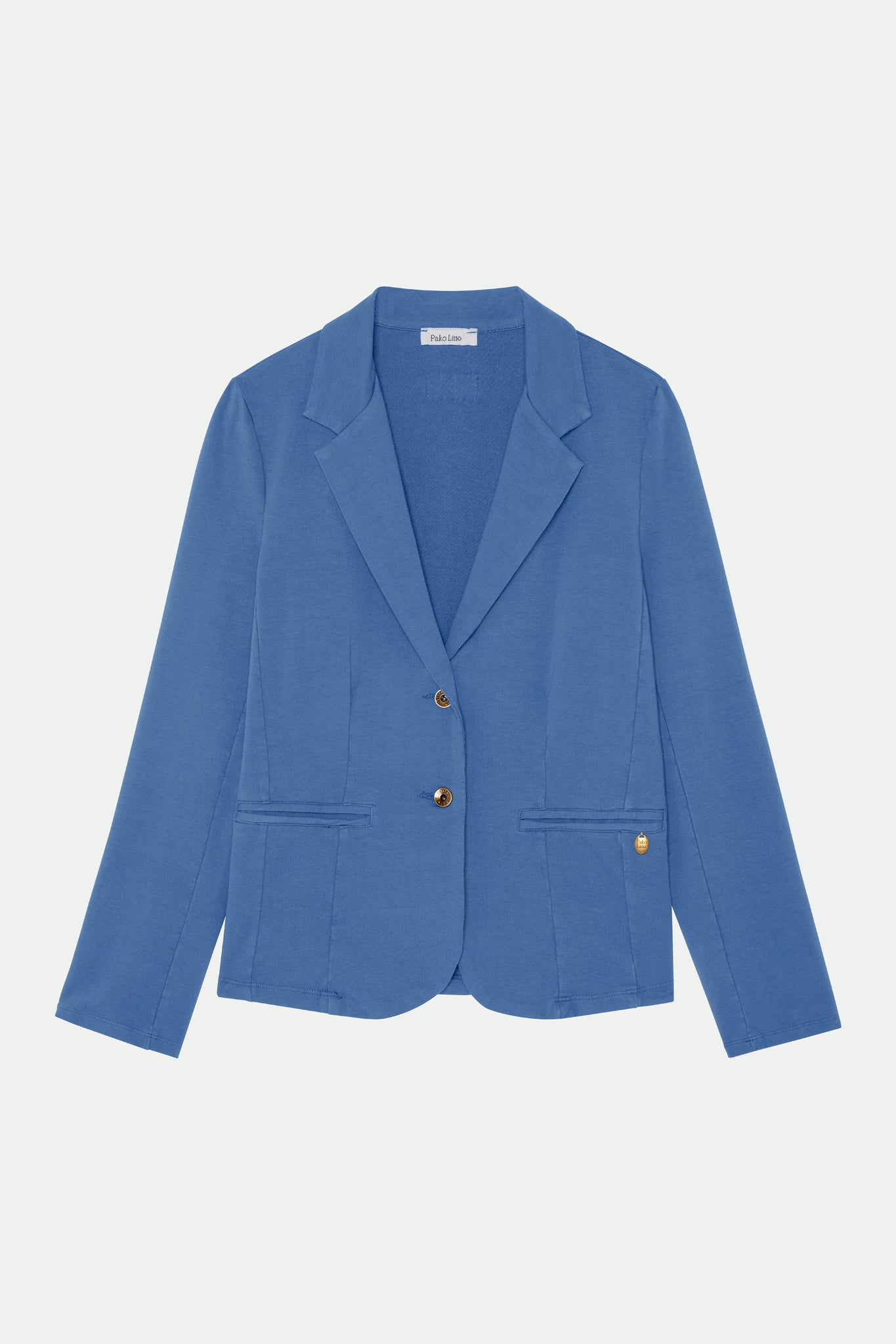 BLAZER MOLLETON ADELIA BLEU ACIER