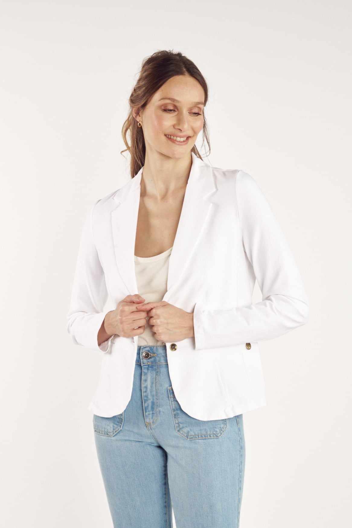 BLAZER MOLLETON ADELIA BLANC