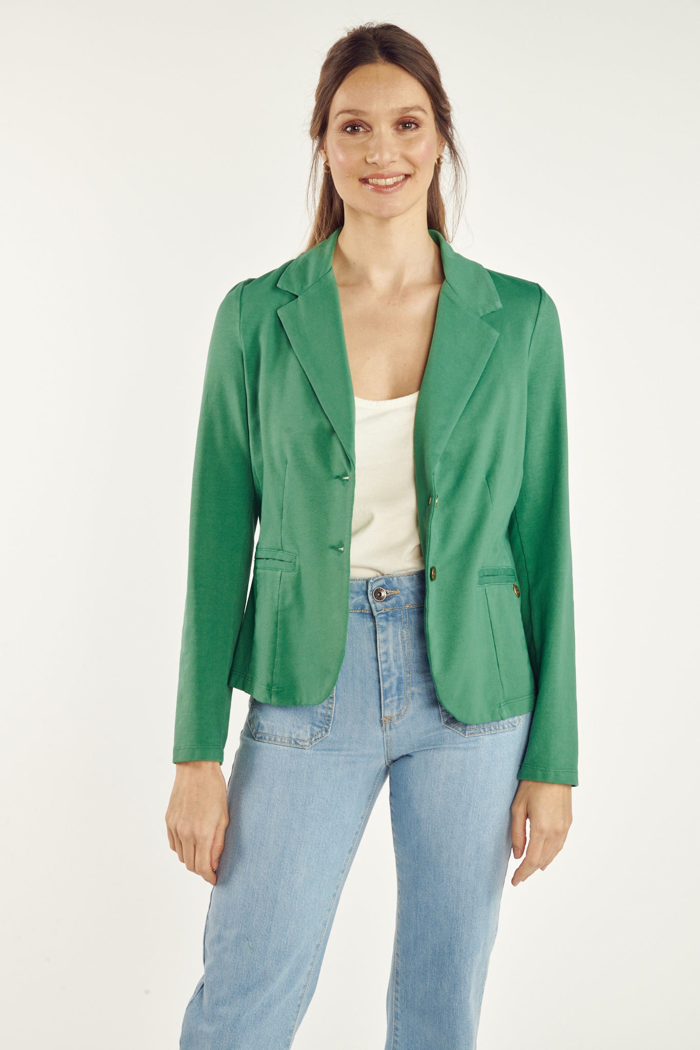 BLAZER MOLLETON ADELIA VERT