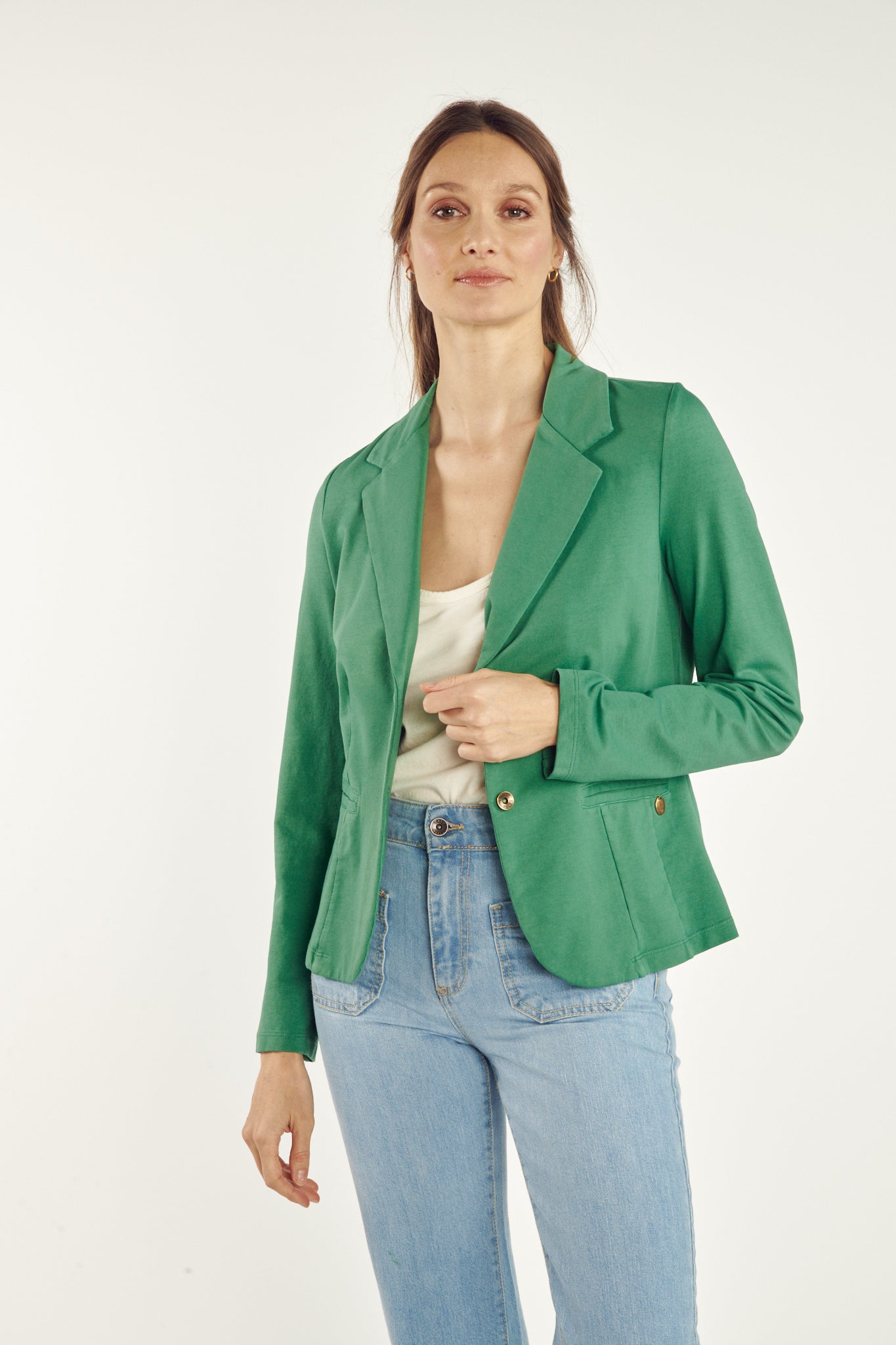 BLAZER MOLLETON ADELIA VERT