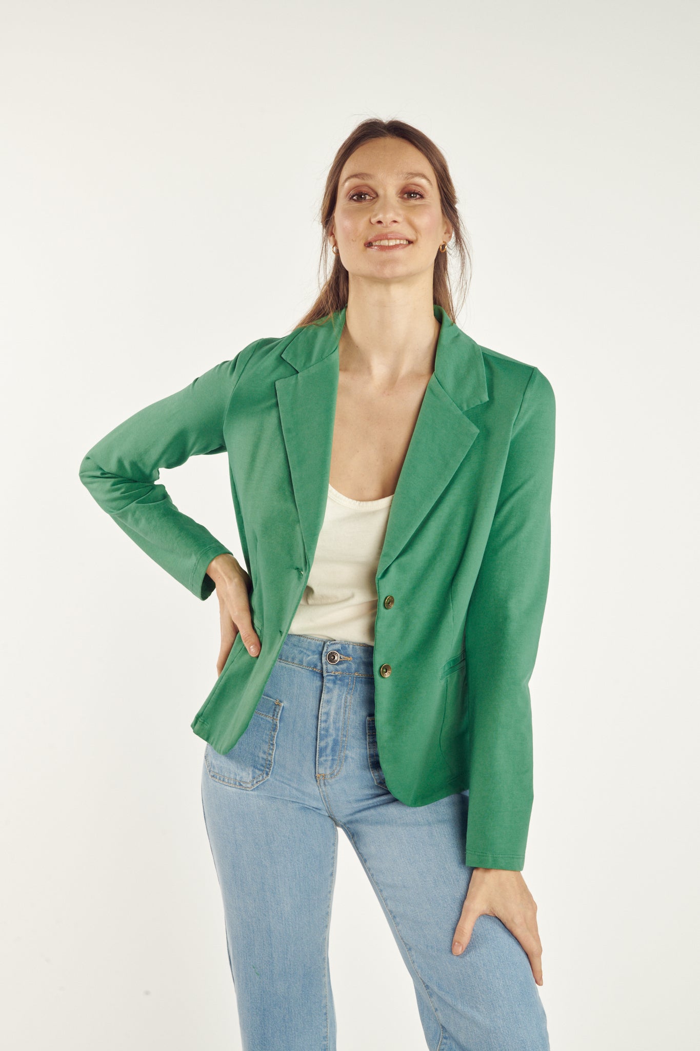 BLAZER MOLLETON ADELIA VERT