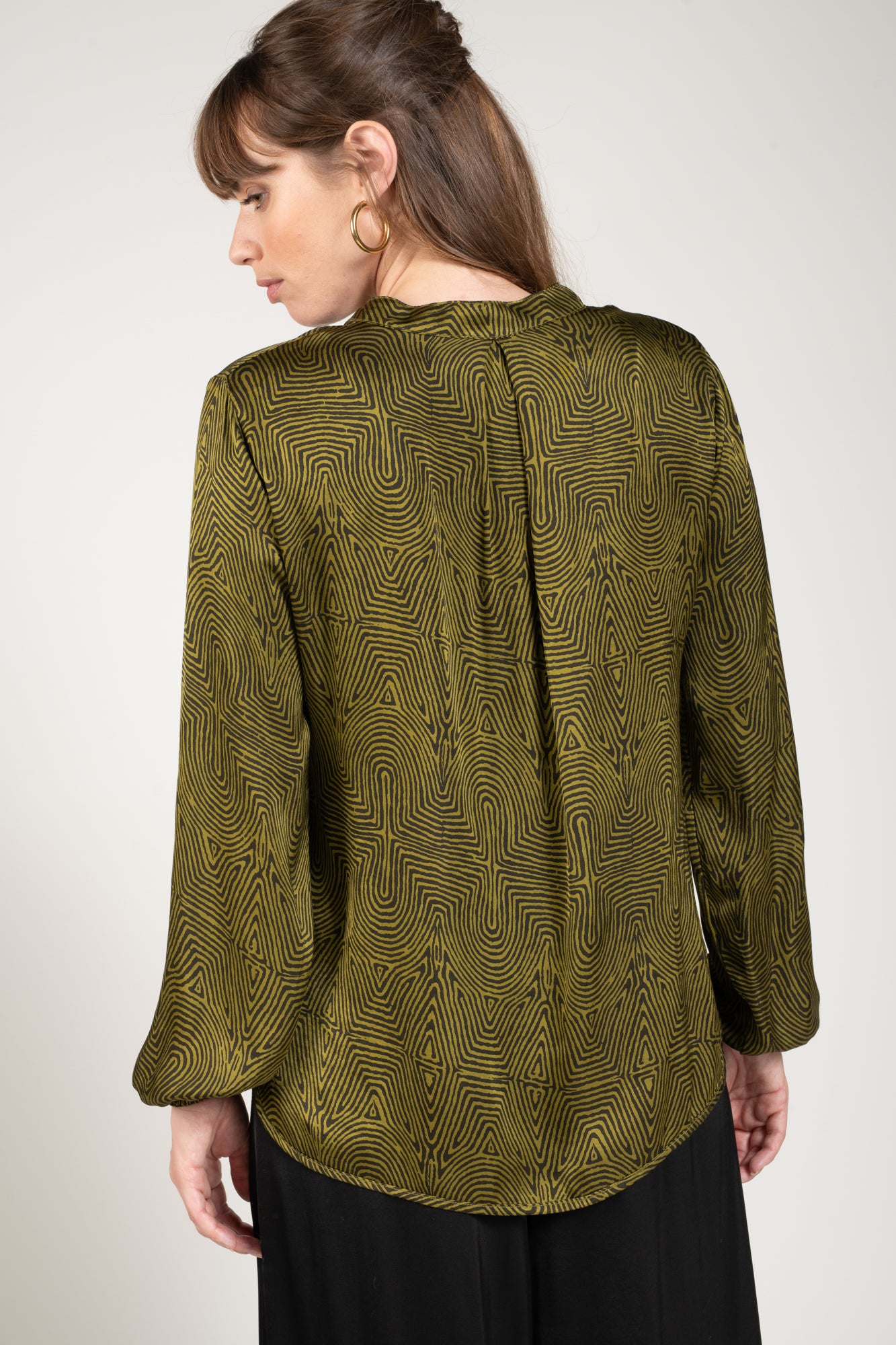 BLOUSE ELYA IMPRIMÉ SIKA GOLD OLIVE