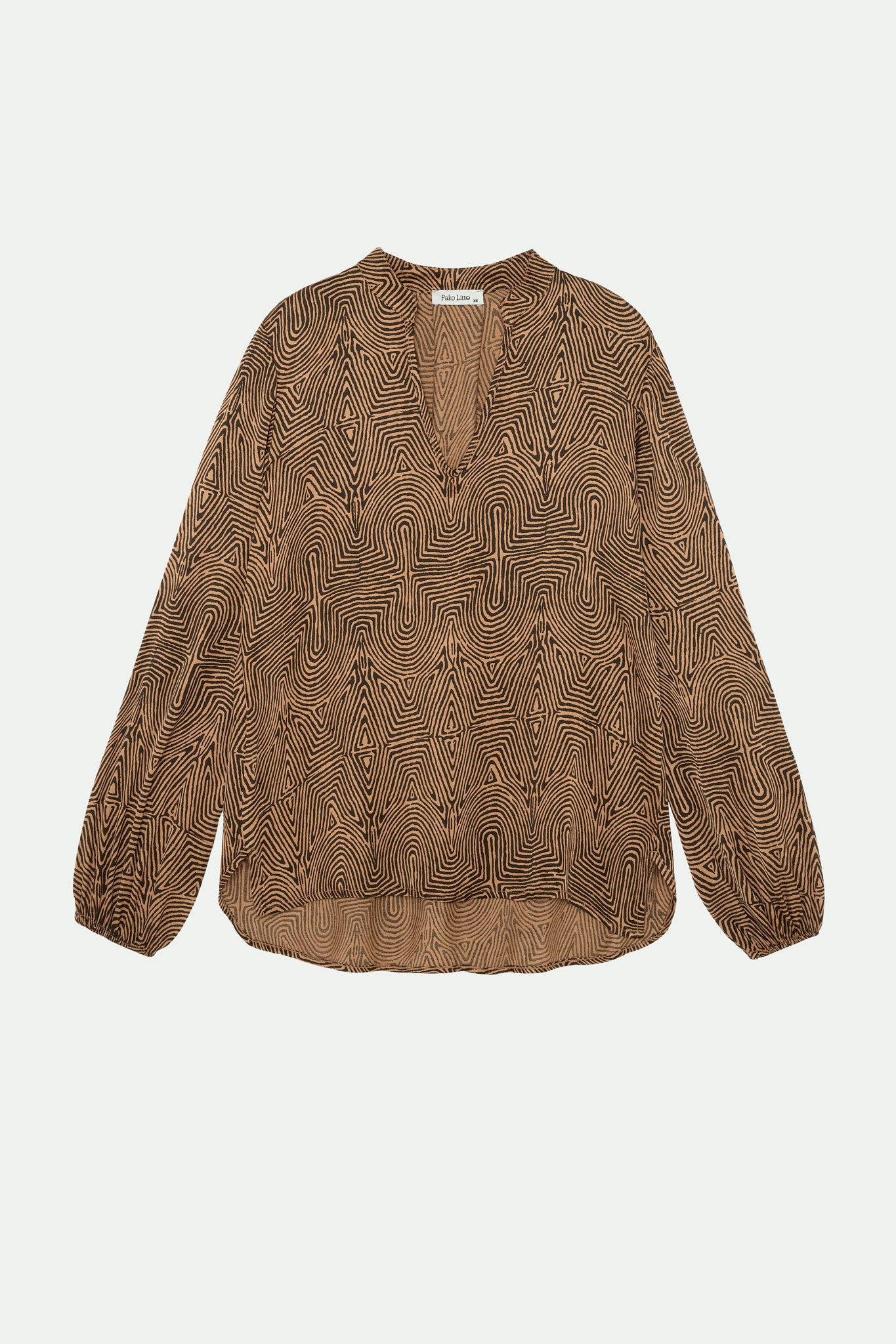 BLOUSE ELYA IMPRIMÉ SIKA CAMEL