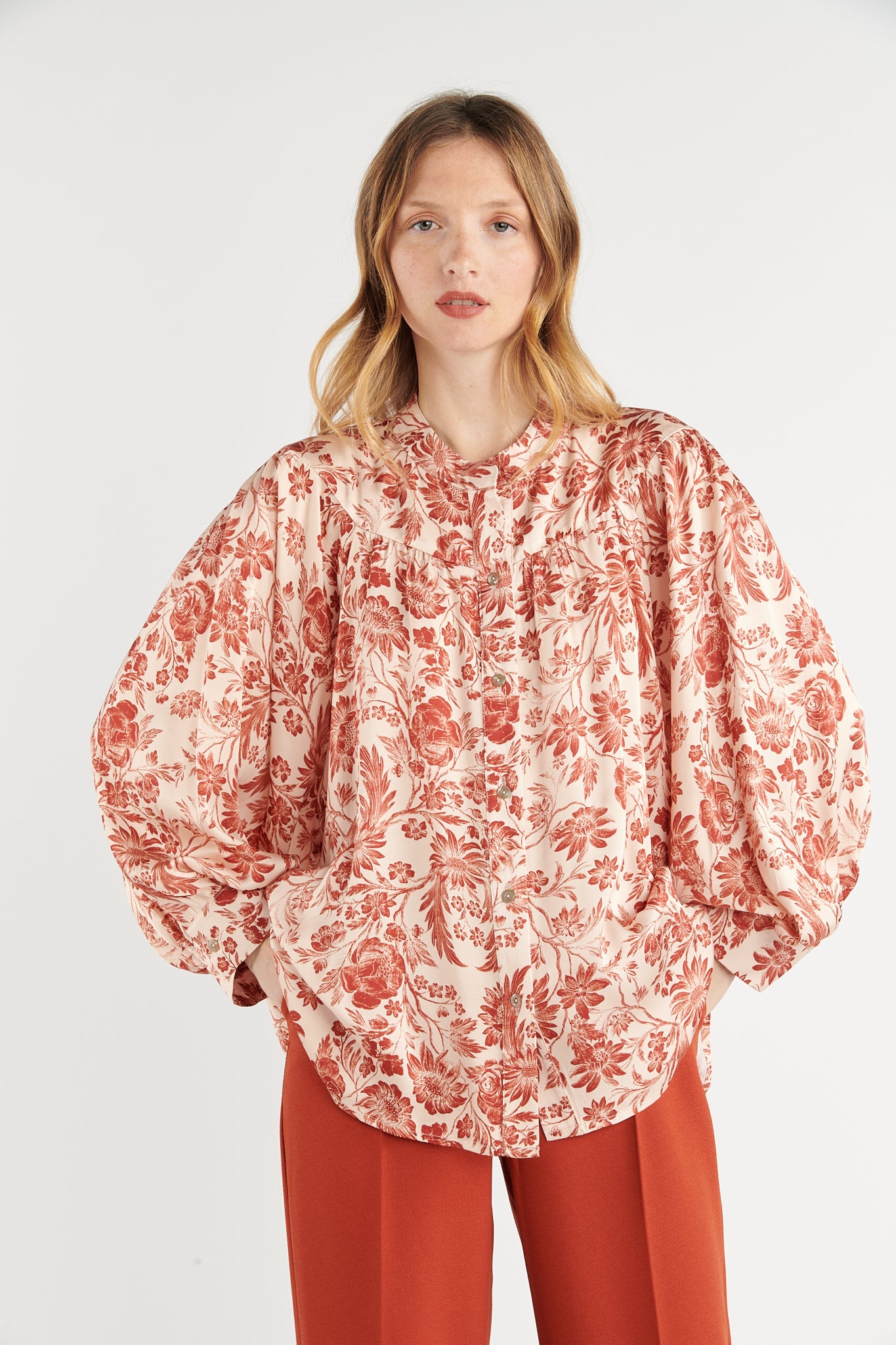 BLOUSE PEINTRE BALDERIC FLOWER GRENADE