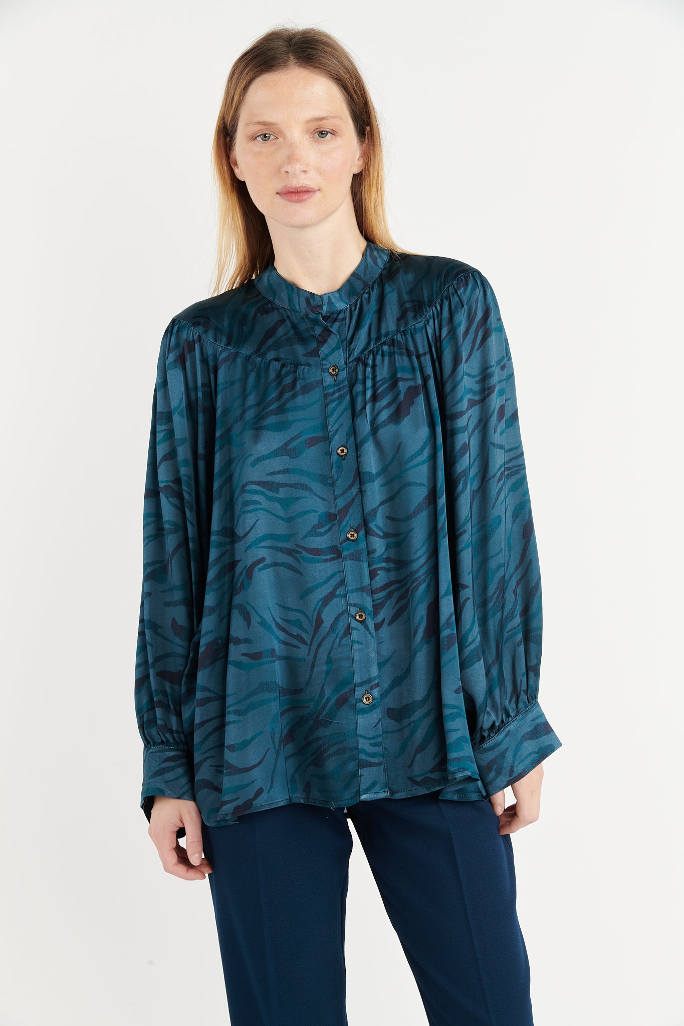 BLOUSE PEINTRE BALDERIC WAVE DENIM