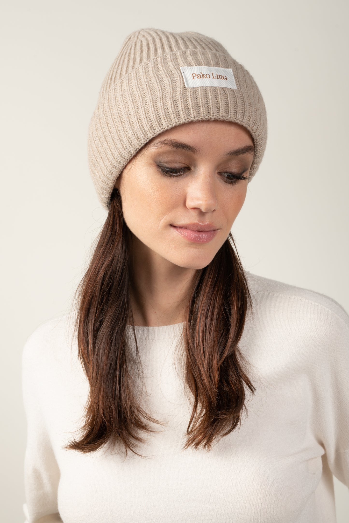 BONNET LAINE & CACHEMIRE MARIUS BEIGE