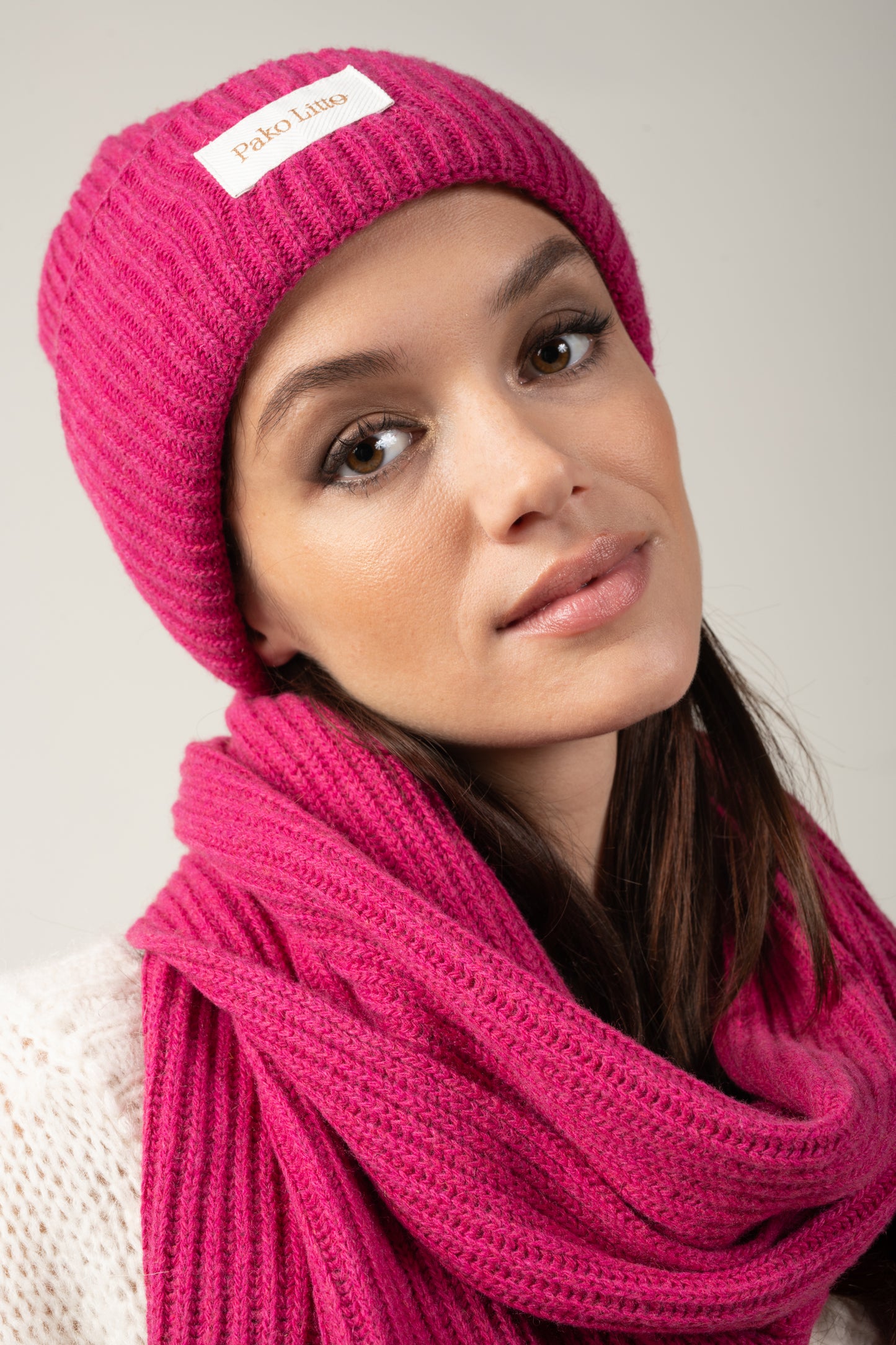 BONNET LAINE & CACHEMIRE MARIUS FUCHSIA