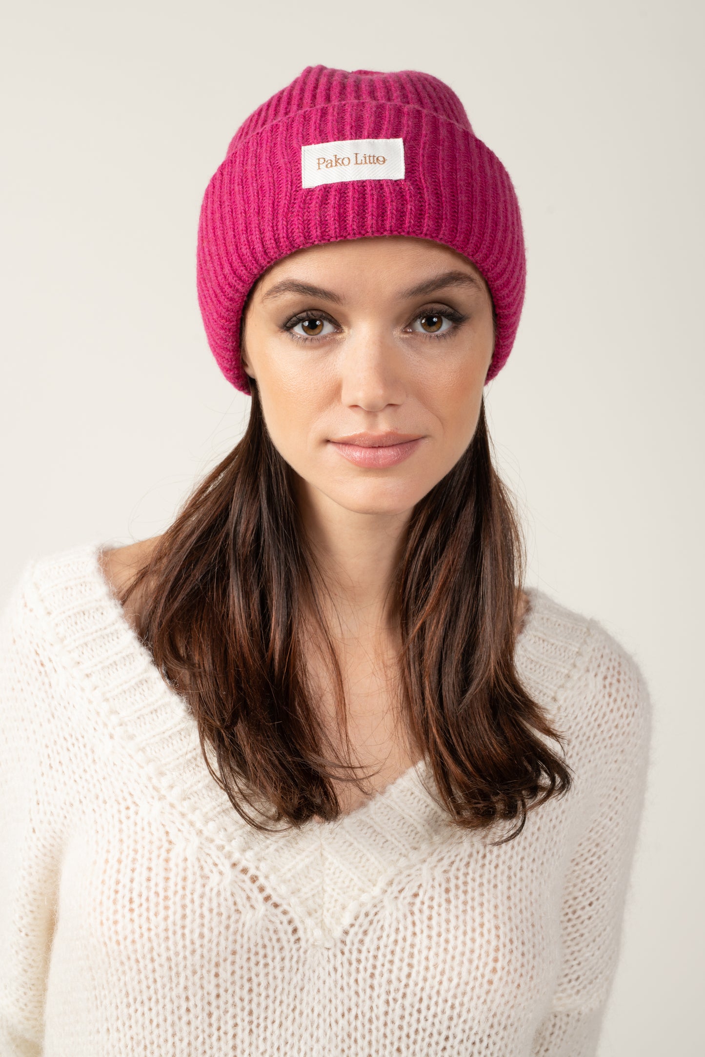 BONNET LAINE & CACHEMIRE MARIUS FUCHSIA