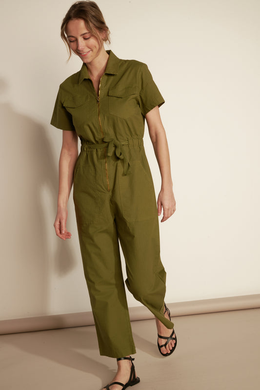 7/8 RIPSTOP WORKER JUMPSUIT - KHAKI