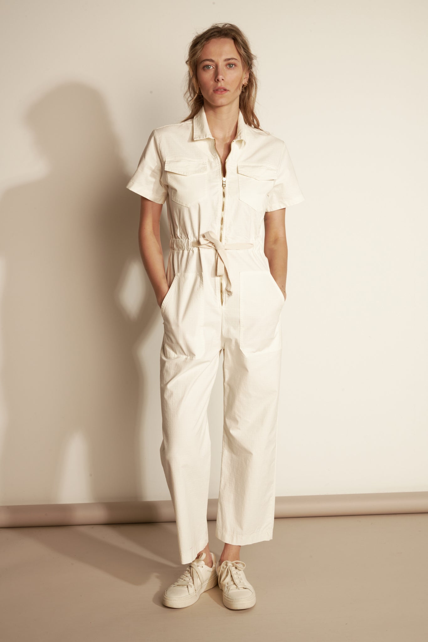 7/8 RIPSTOP WORKER JUMPSUIT - NATURAL