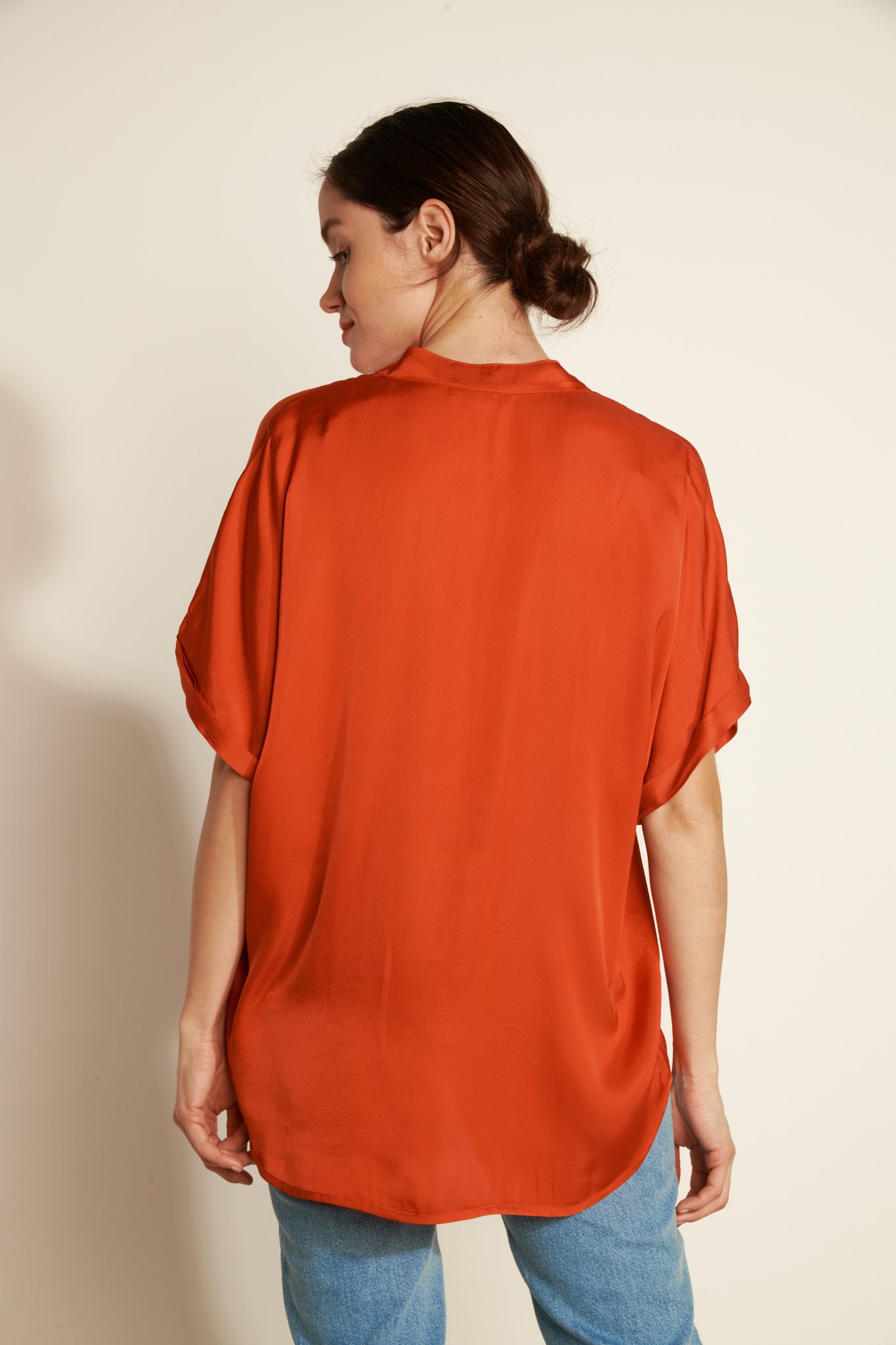 OVER SLIKY SHIRT (FA662C05Q) - ORANGEDE