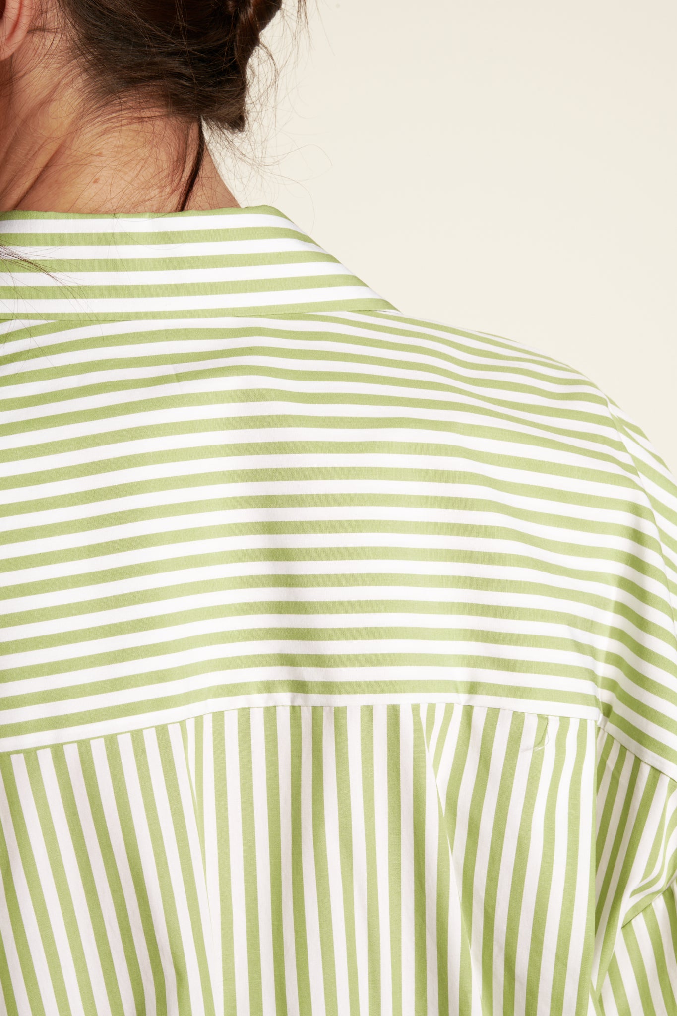 MAXI STRIPED SHIRT - RLARG PISTACHIO