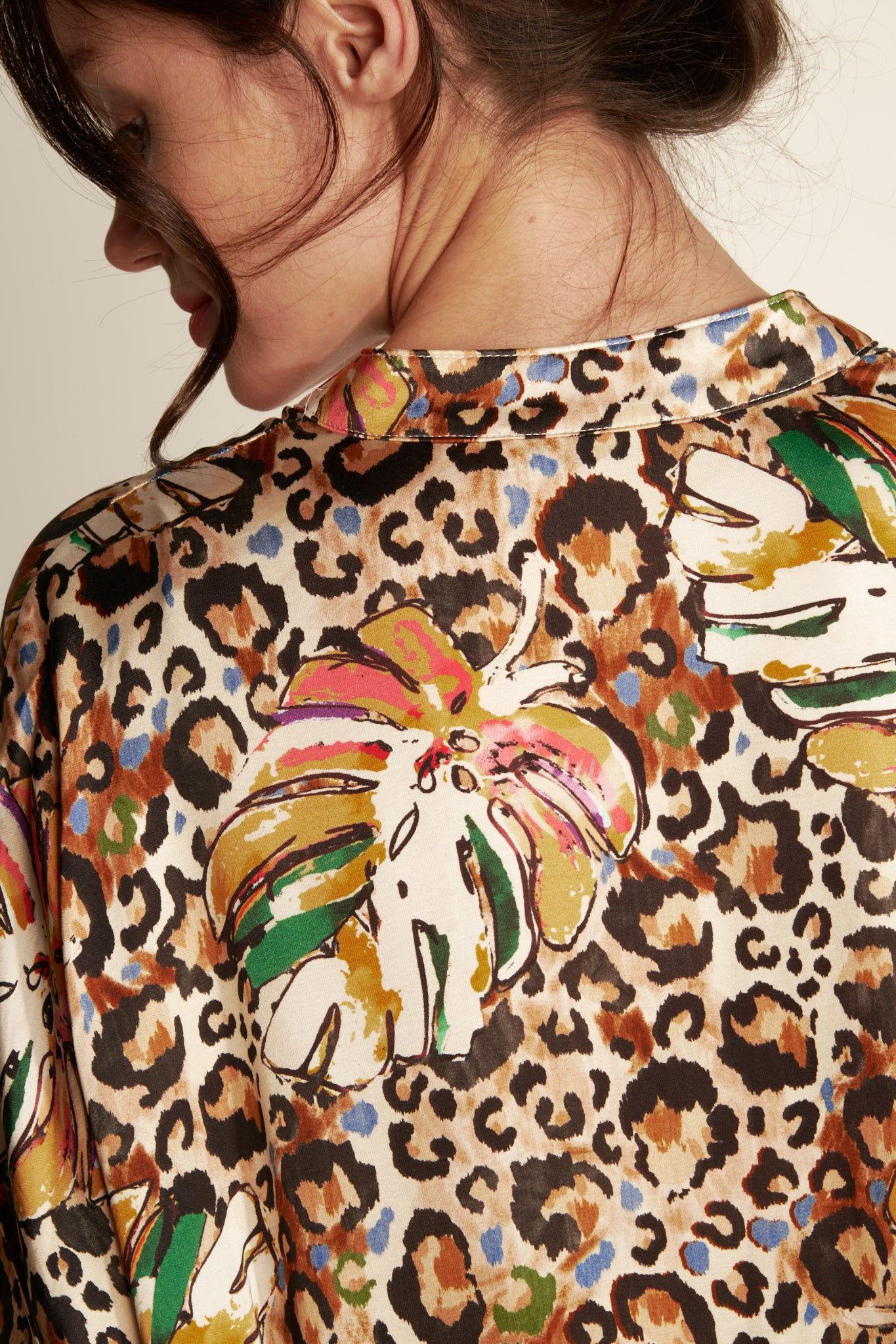 OVER GLAM PRINT SHIRT - LEOPAR JUNGLE