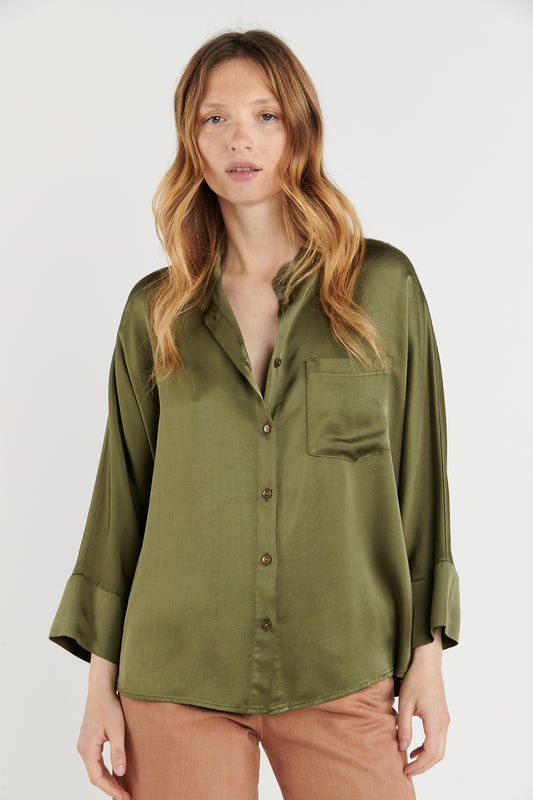 CHEMISE OVERSIZE BECCA KAKI