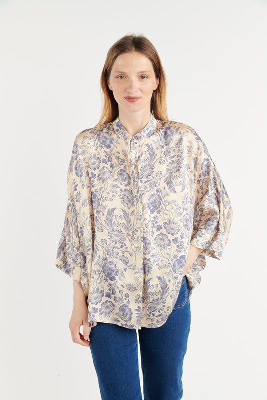 CHEMISE BATISTA FLOWER DENIM