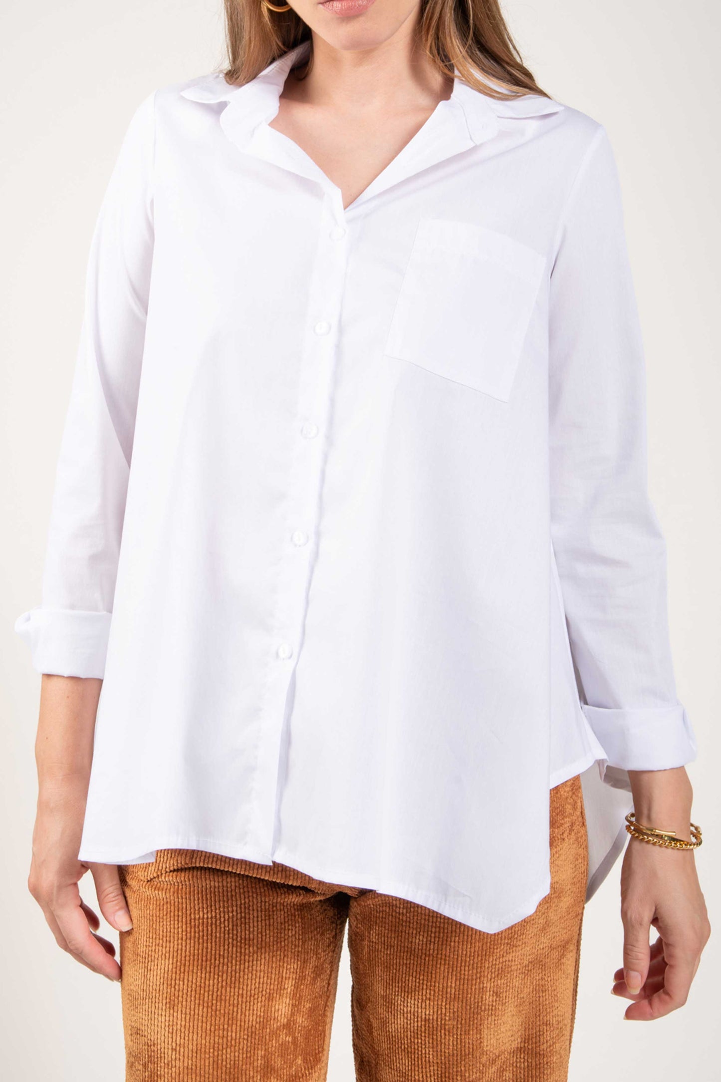 LOOSE SHIRT (F611CCKT - 12Z) - WHITE