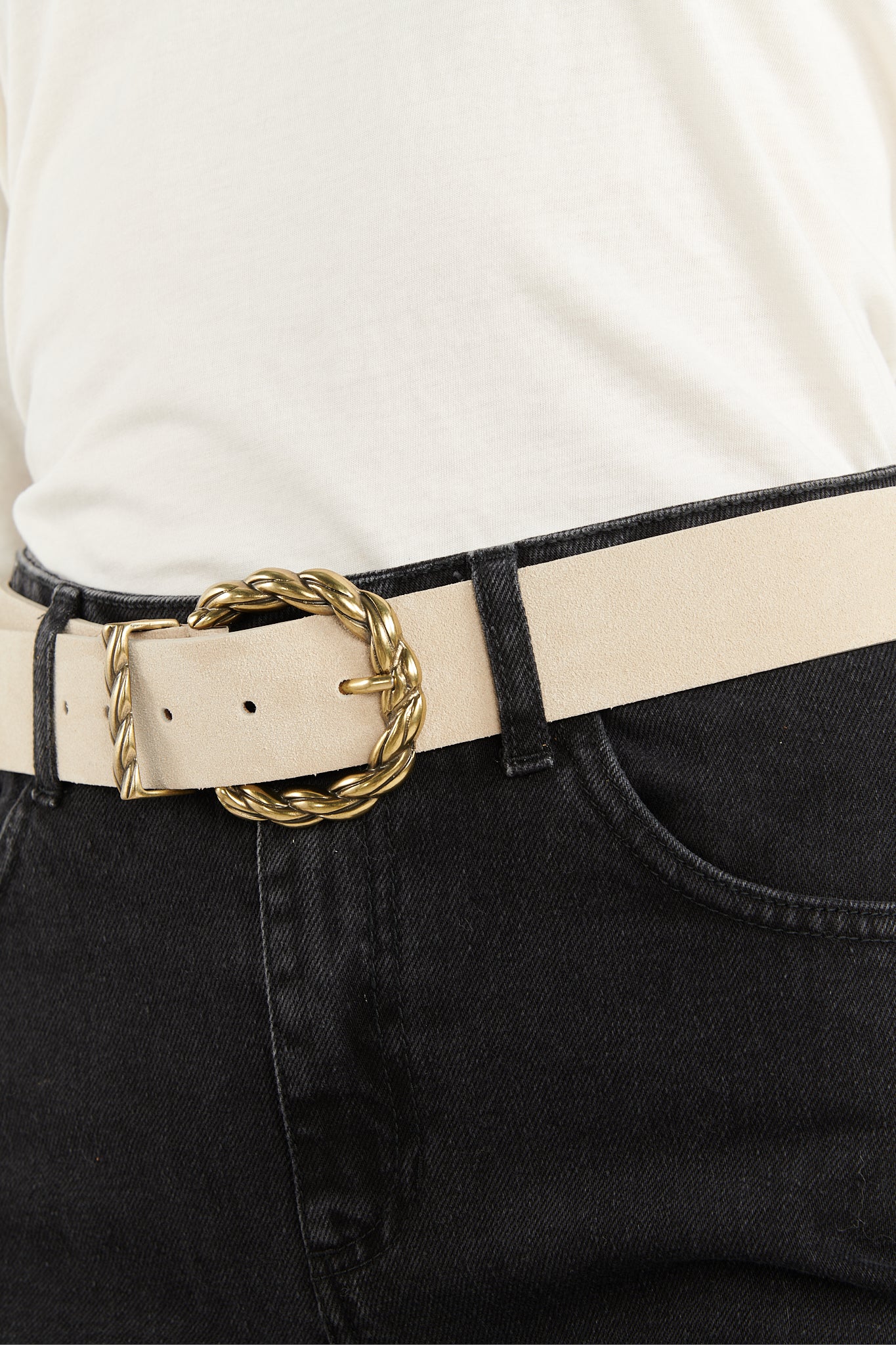 CEINTURE DAIM BAYARD NATURELLE