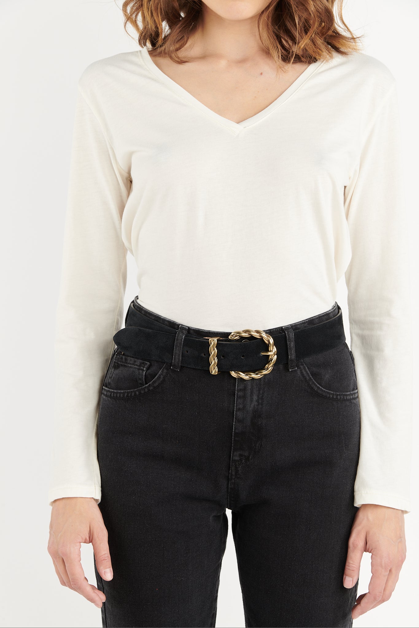 CEINTURE DAIM BAYARD NOIRE