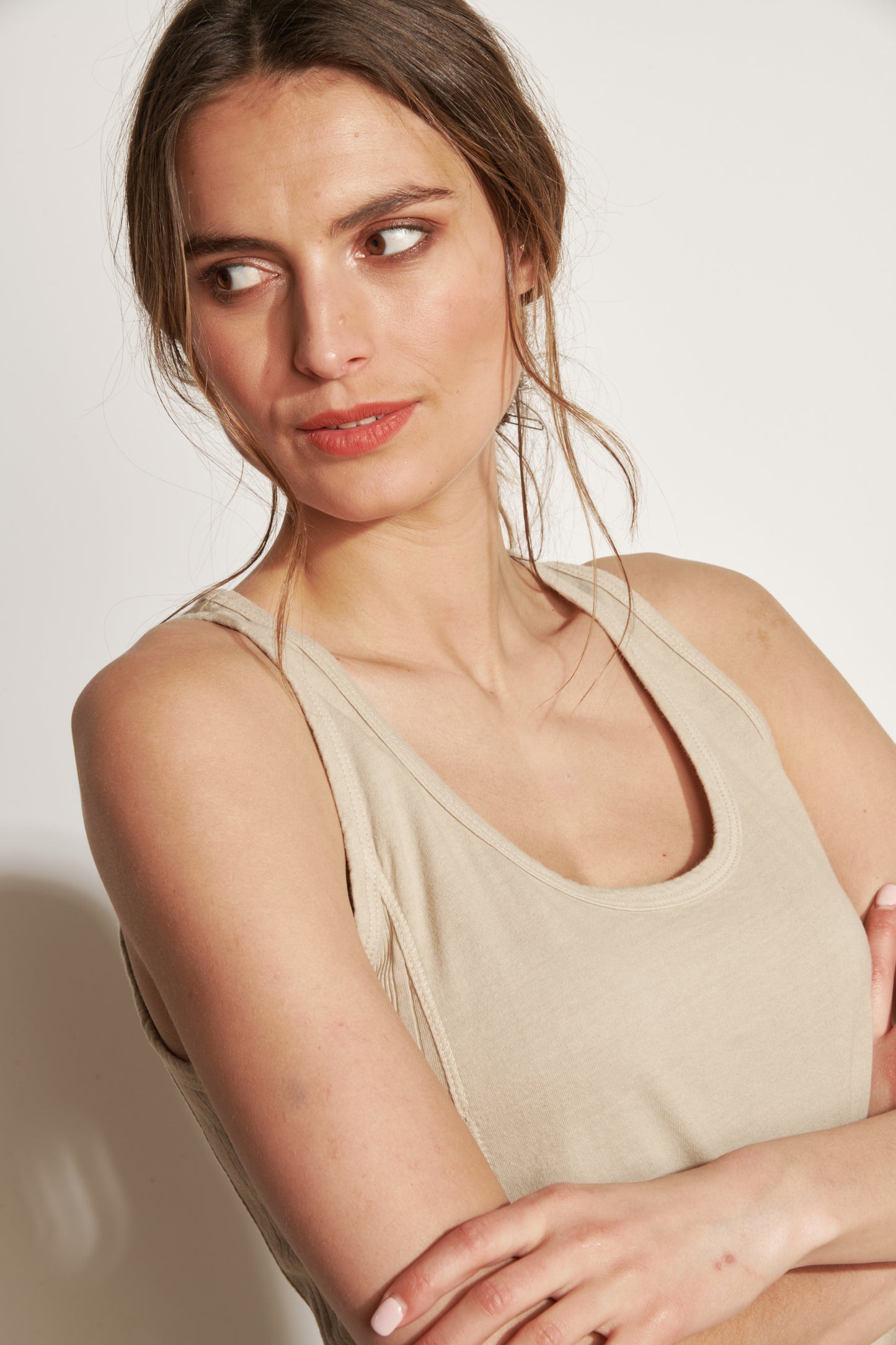 ORGANIC COTTON TANK TOP NINON SAND