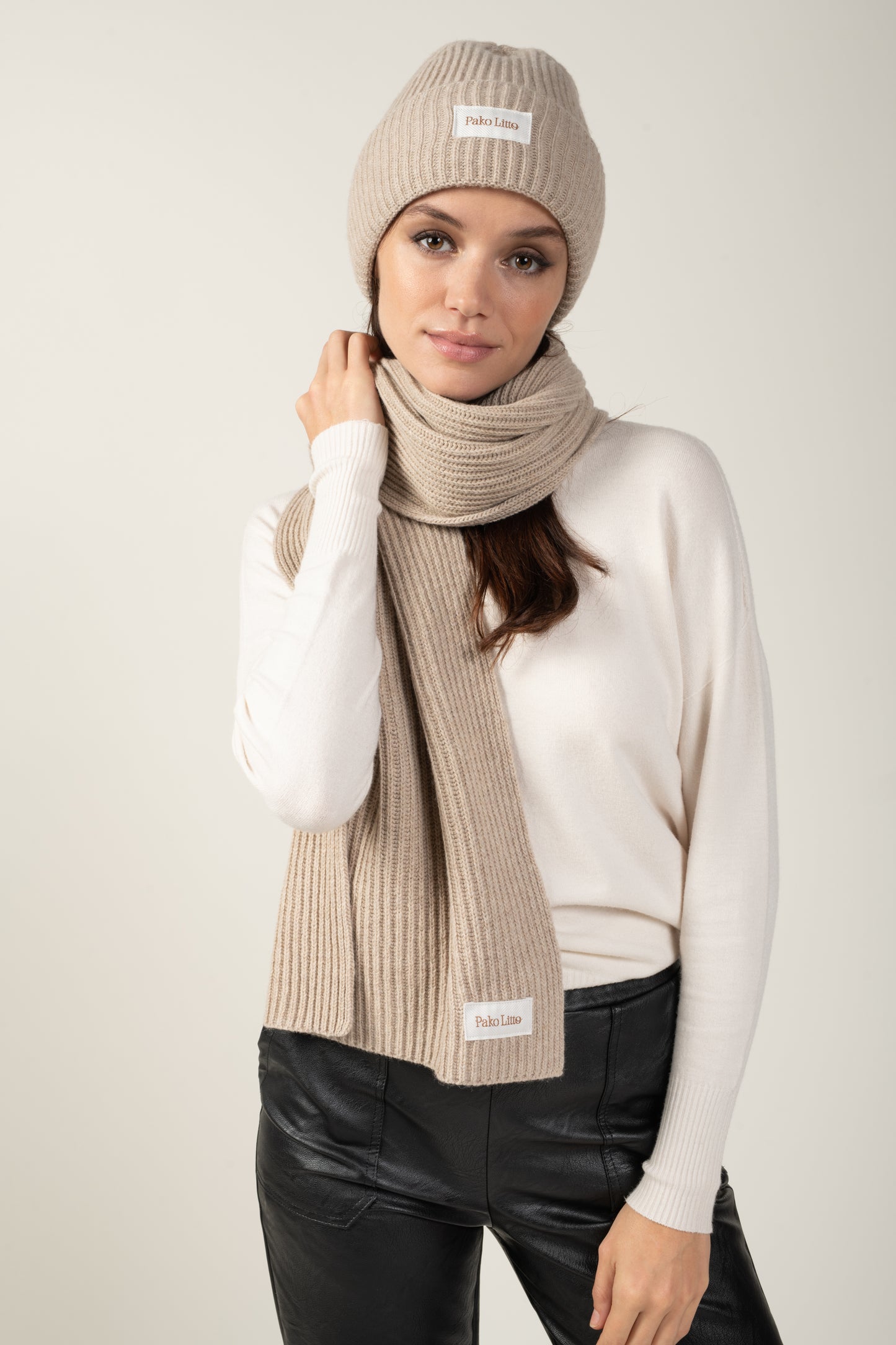 ECHARPE LAINE & CACHEMIRE LISE BEIGE