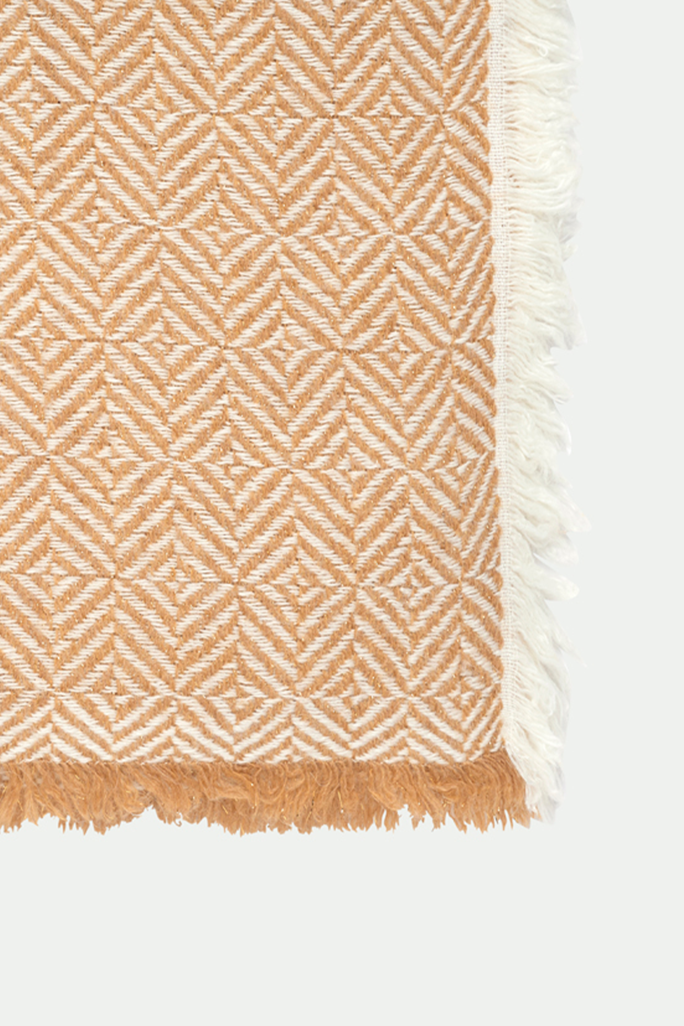 ÉCHARPE CHEVRON LUREX BÉNÉDICTE CAMEL