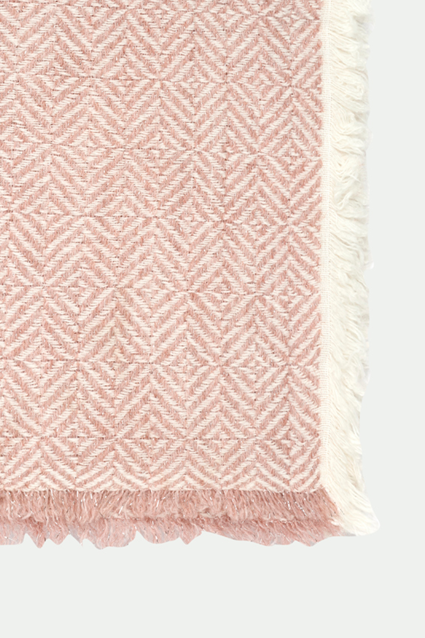 ÉCHARPE CHEVRON LUREX BÉNÉDICTE ROSE