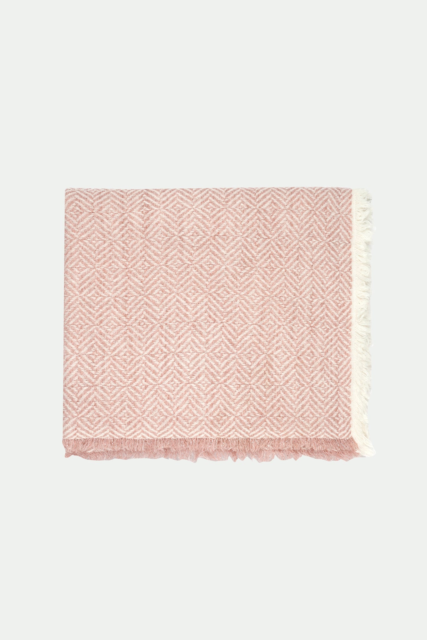 ÉCHARPE CHEVRON LUREX BÉNÉDICTE ROSE