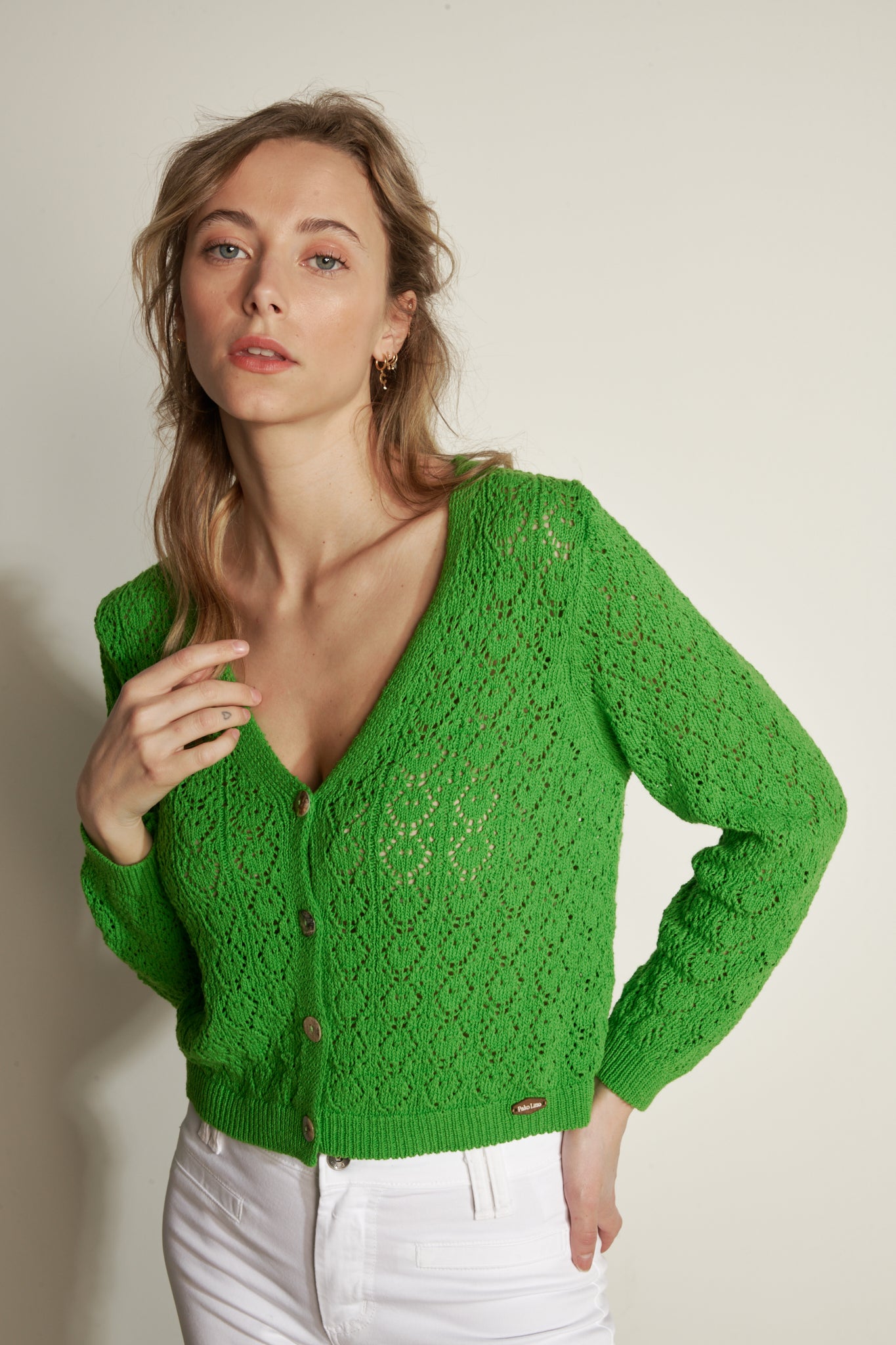 GREEN AGLAÉ OPENWEAR VEST