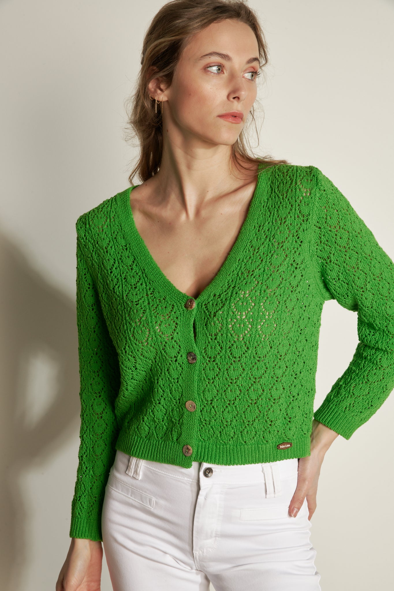 GREEN AGLAÉ OPENWEAR VEST