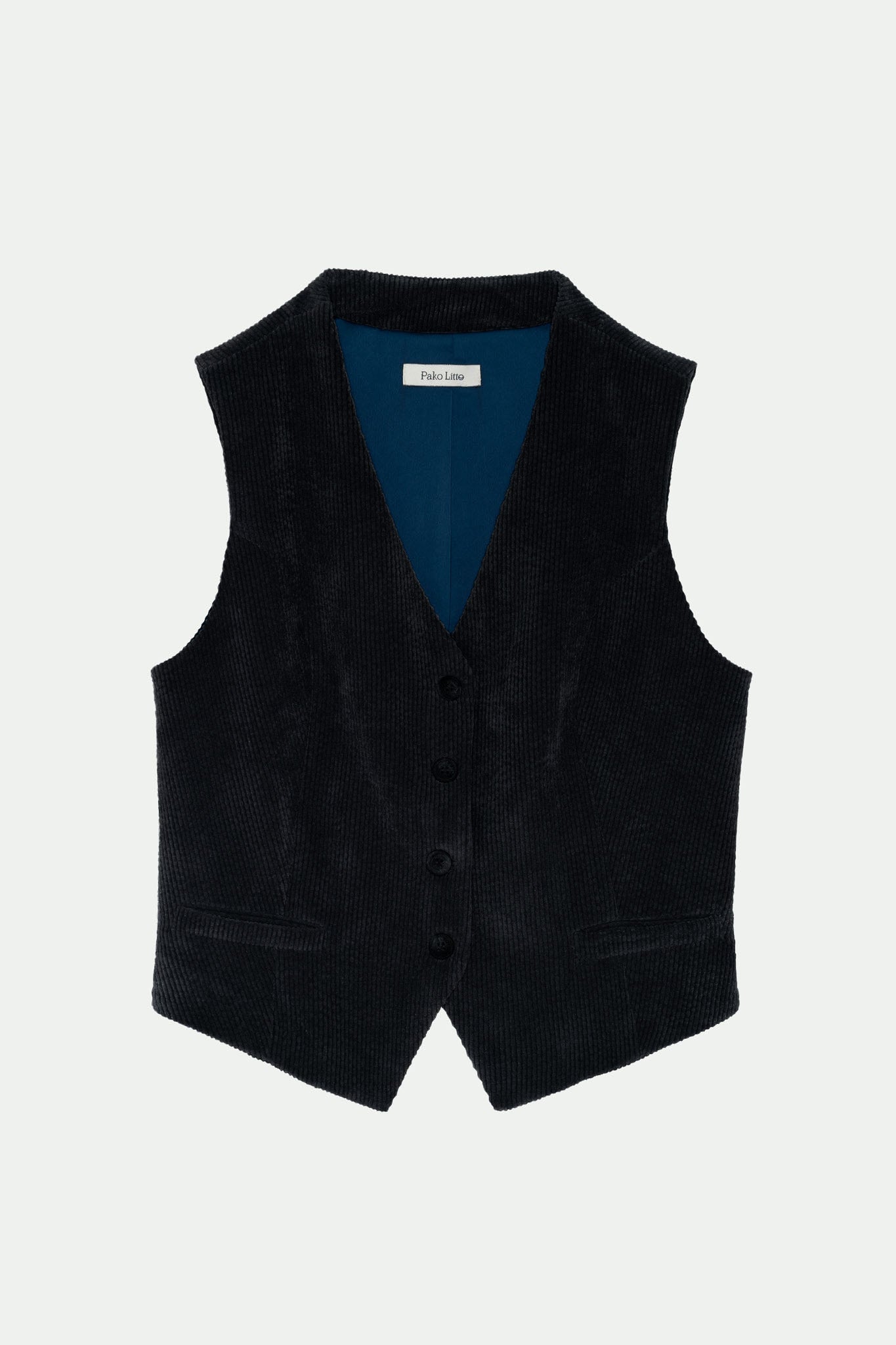 GILET SANS MANCHES VELOURS BERNABÉ NOIR