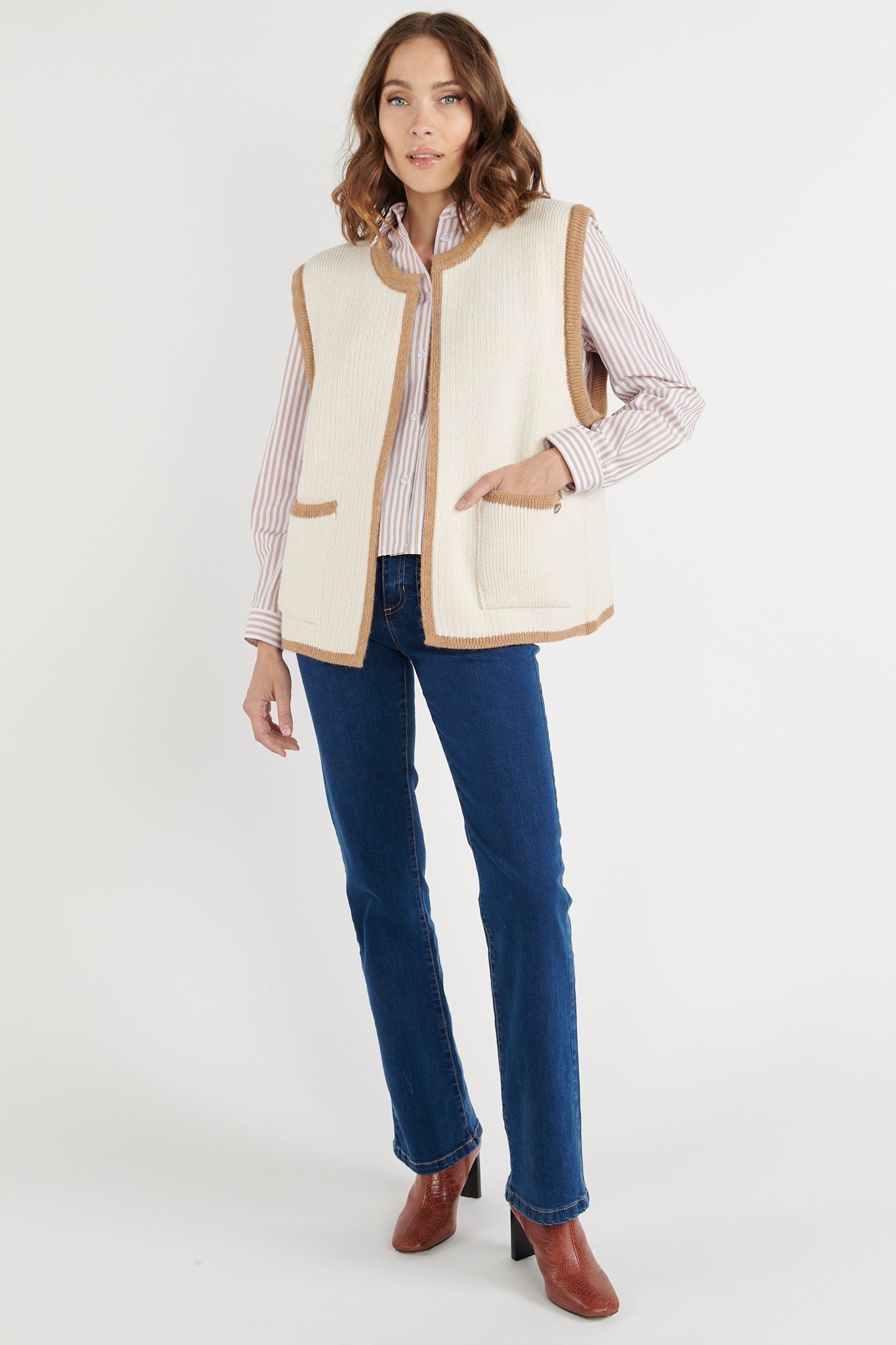 GILET SANS MANCHES BERNARDIN NATUREL