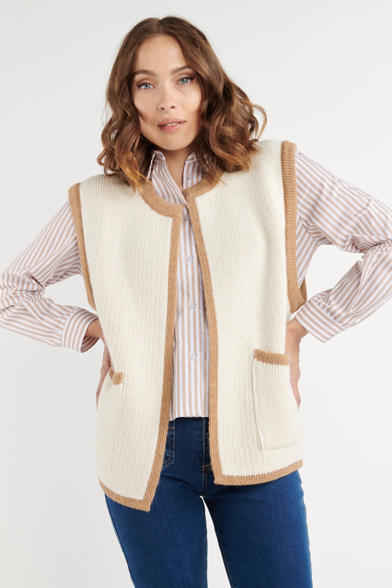 GILET SANS MANCHES BERNARDIN NATUREL