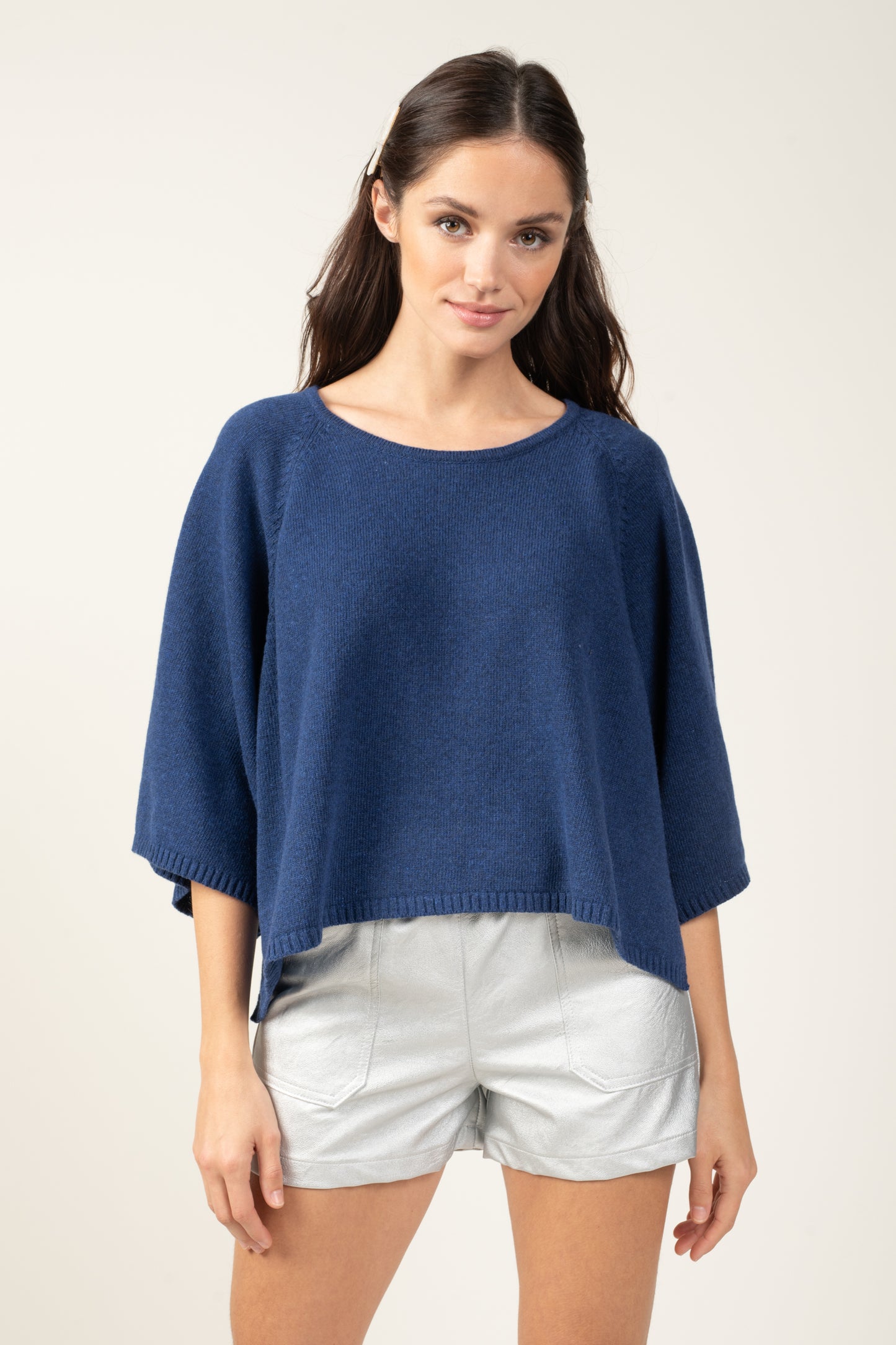 PULL COURT OVERSIZE SÉLENA ROYAL FONCÉ