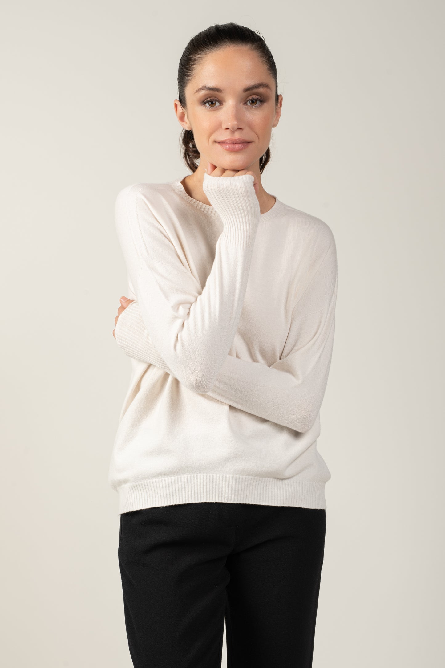 PULL COL ROND COLINE NATUREL