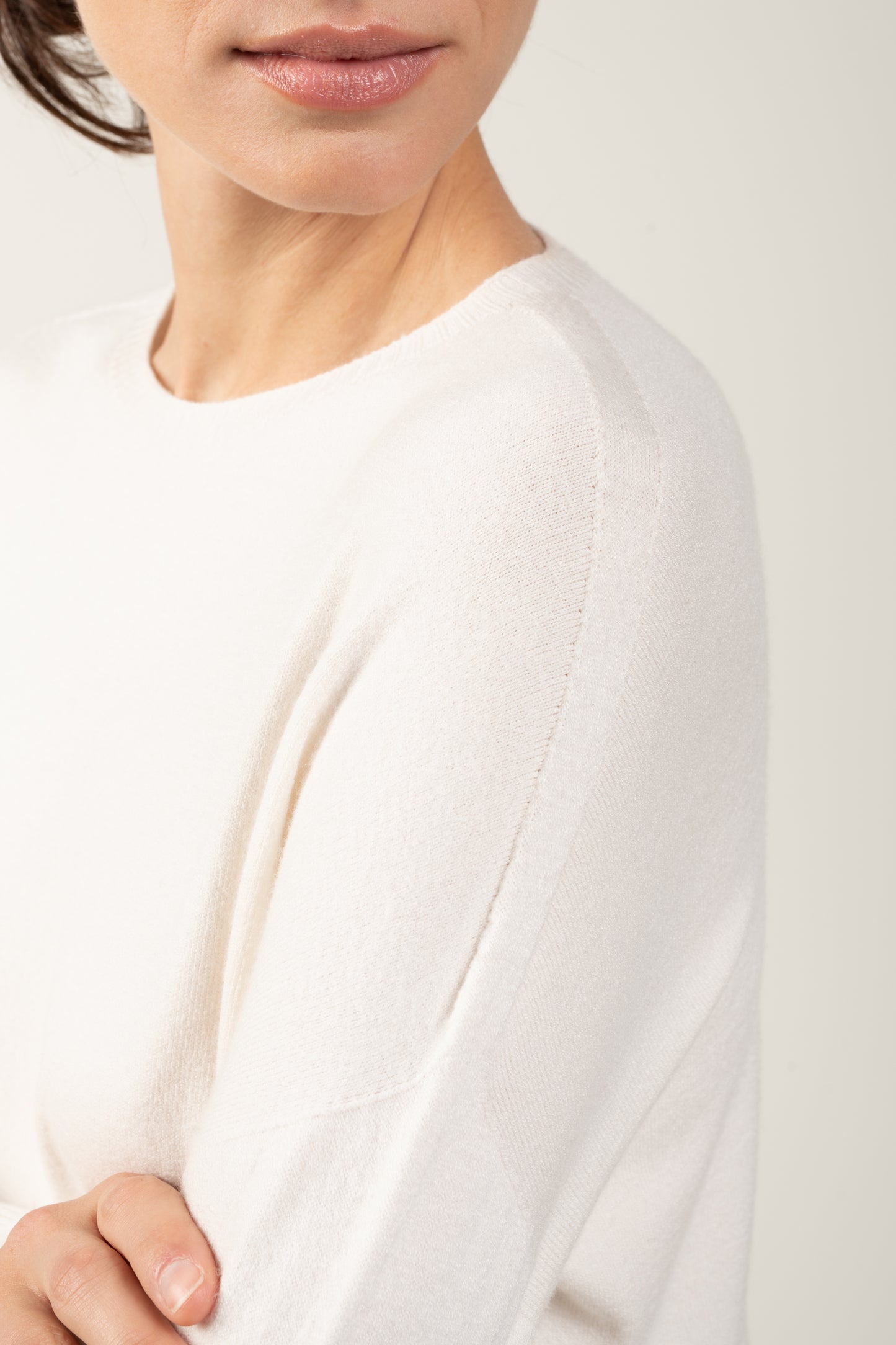 PULL COL ROND COLINE NATUREL