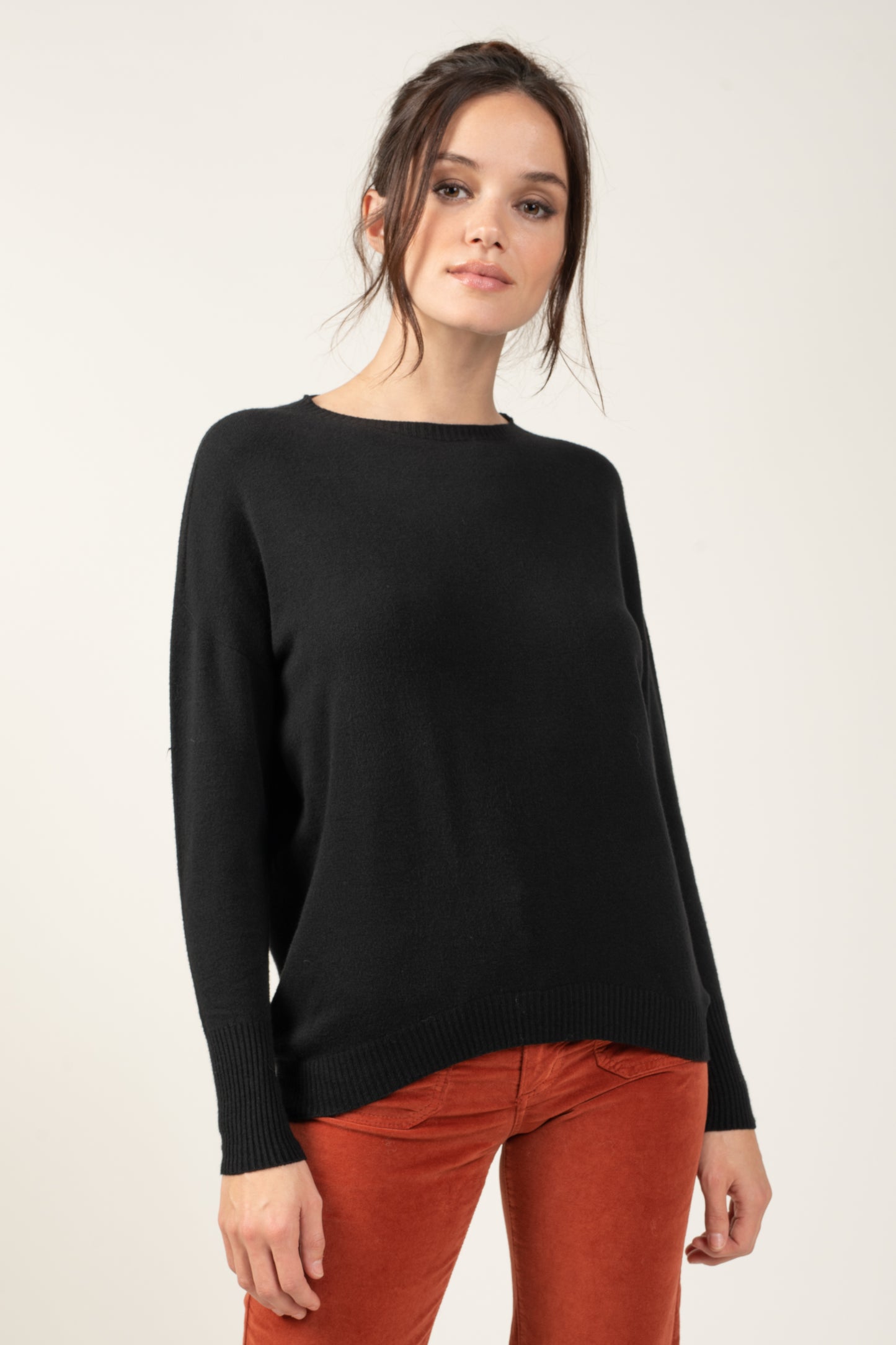 PULL COL ROND COLINE NOIR