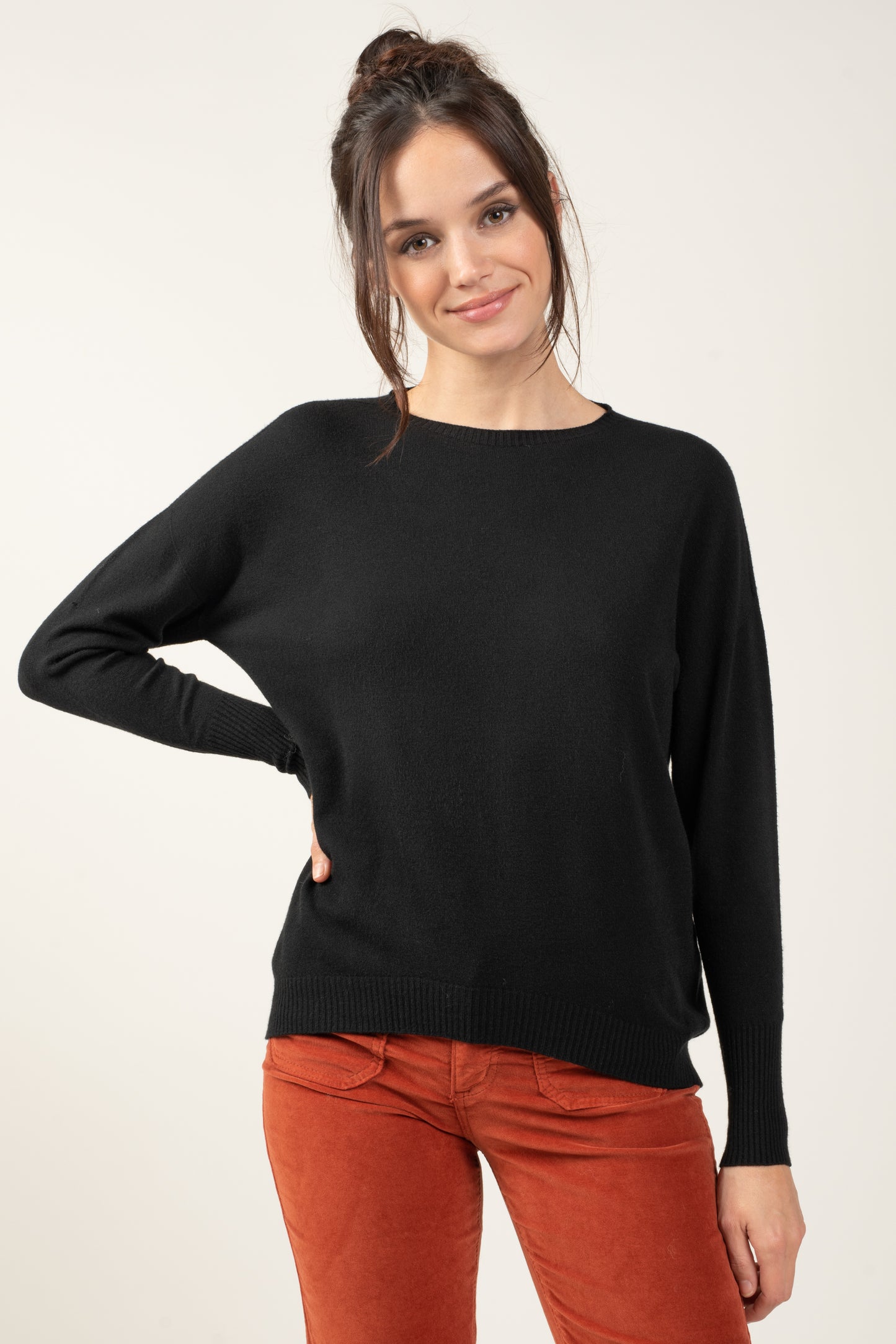 PULL COL ROND COLINE NOIR