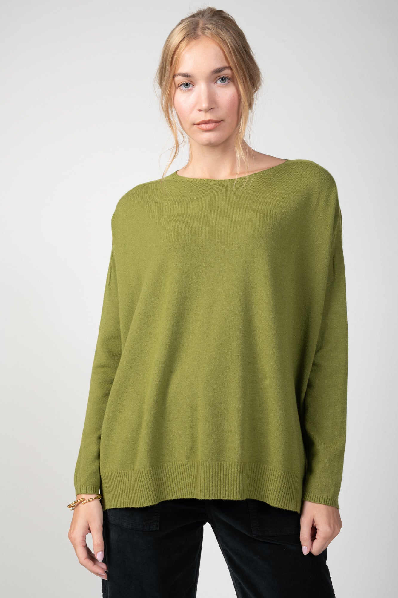 PULL MAXI OVER HENRI GOLD OLIVE