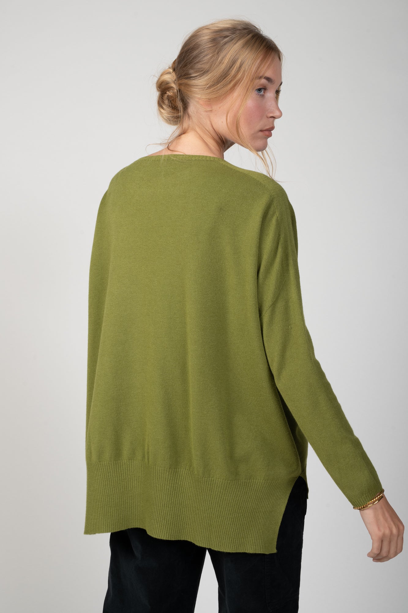 PULL MAXI OVER HENRI GOLD OLIVE